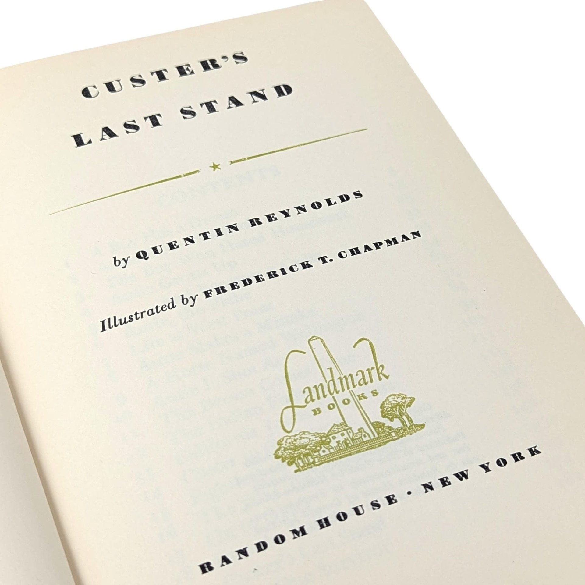 1951 Custer's Last Stand by Quentin Reynolds Hardcover