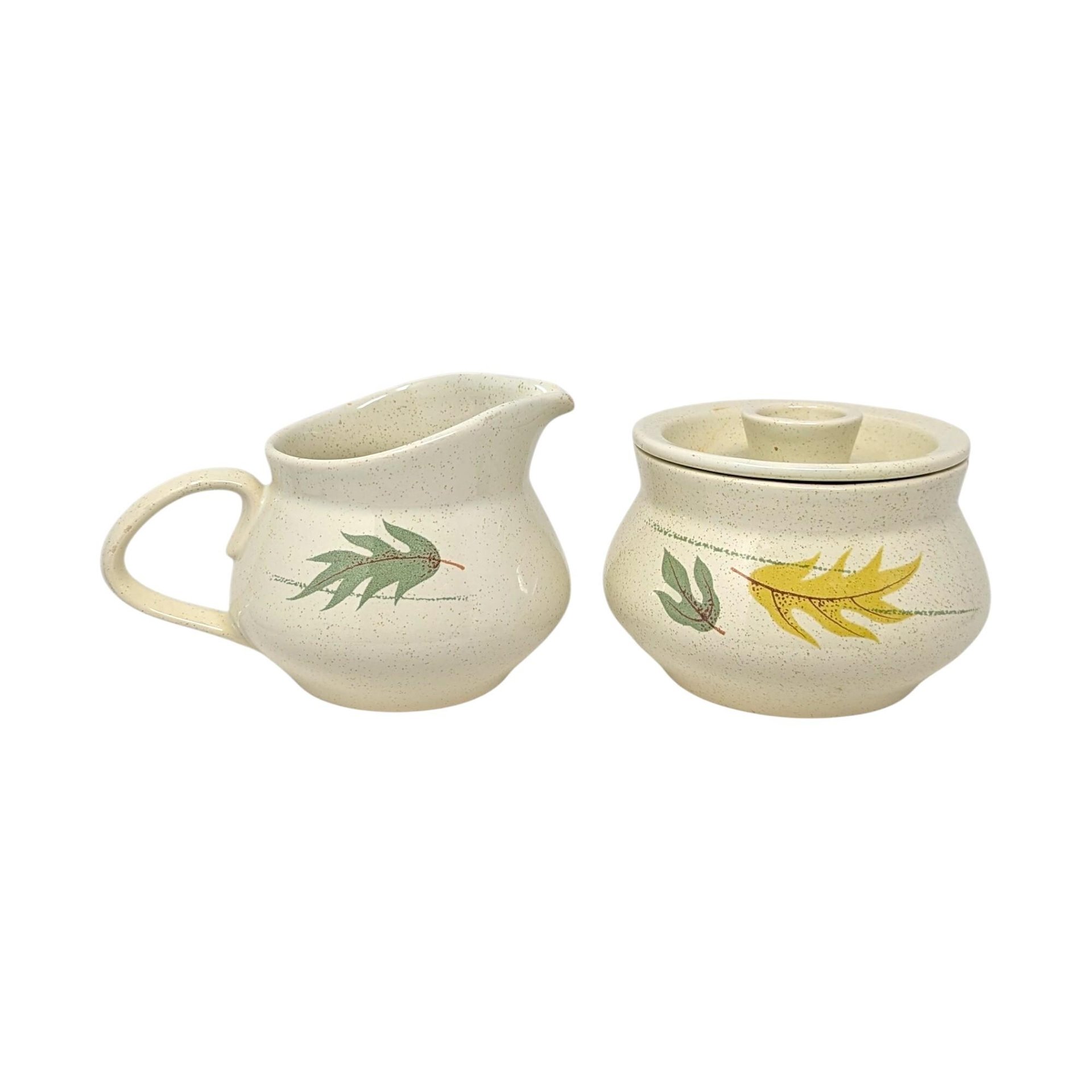 Vintage Franciscan Autumn Leaves Pitcher Cream and Sugar Set
