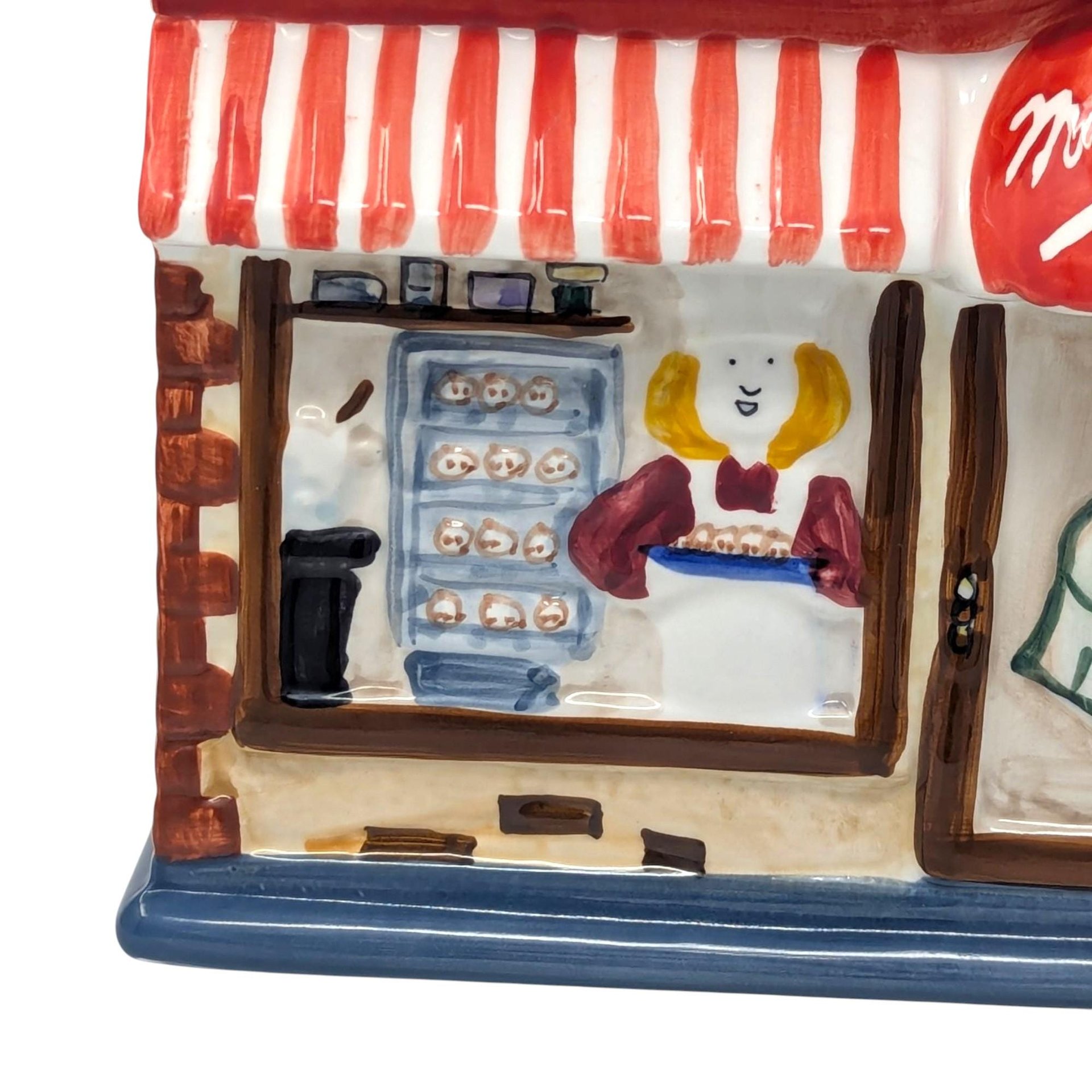 Vintage Handpainted Mrs. Fields Storefront Cookie Jar