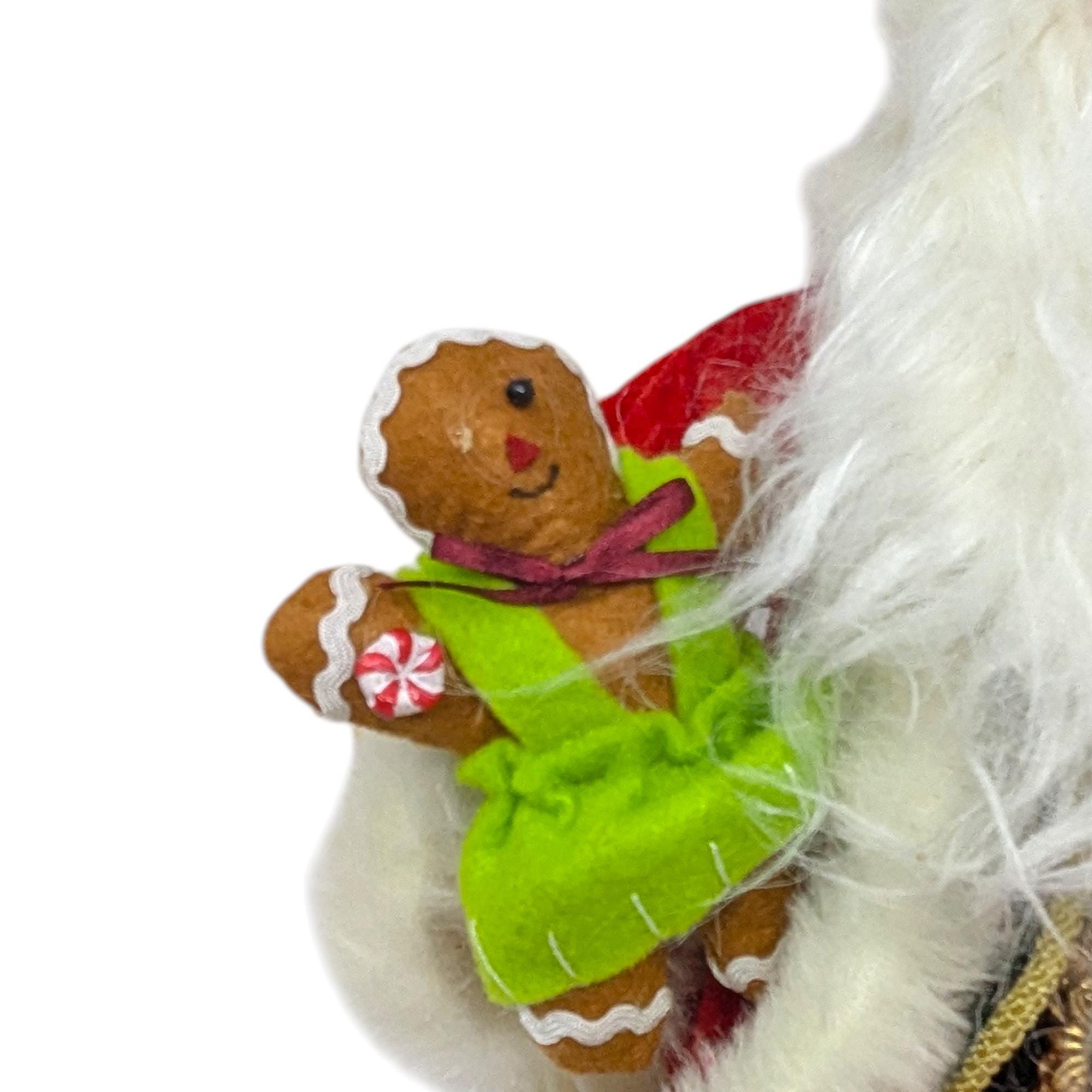 Vintage Elf Santa Gingerbread Shelf Sitter