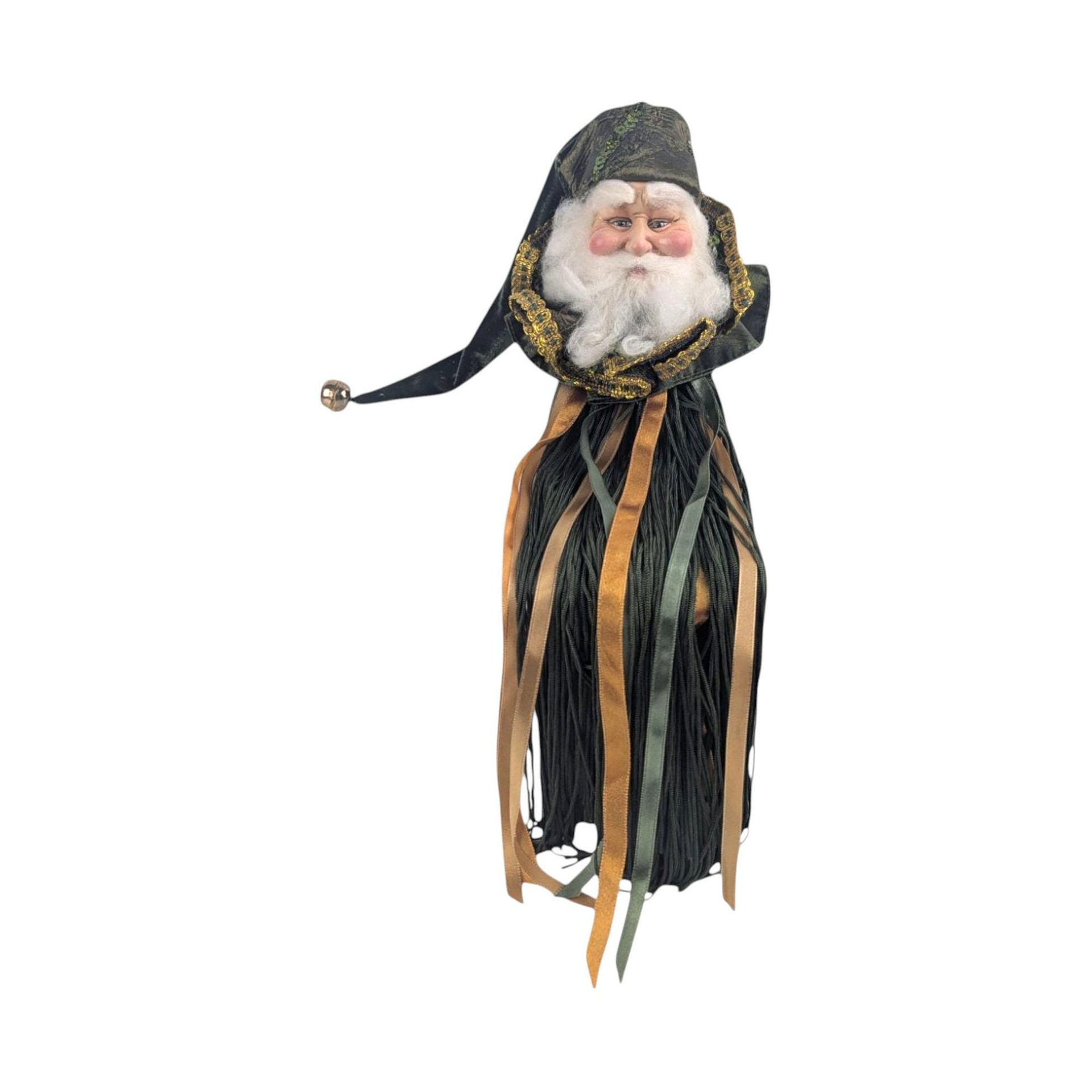 Vintage 15.5" Whimsical Fringe Santa Tabletop Decor