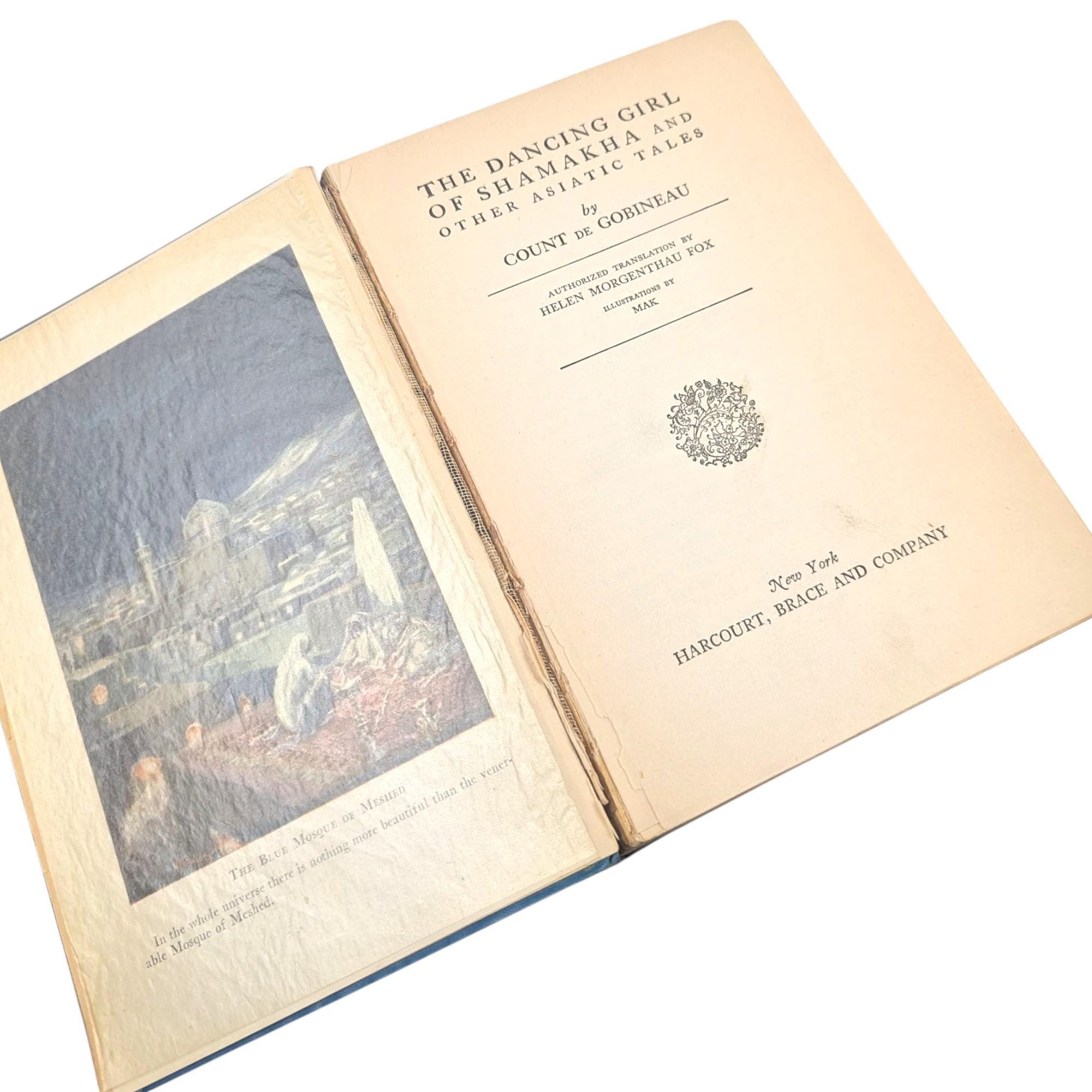 1926 Asiatic Tales Hardcover Book Count De Gobineau