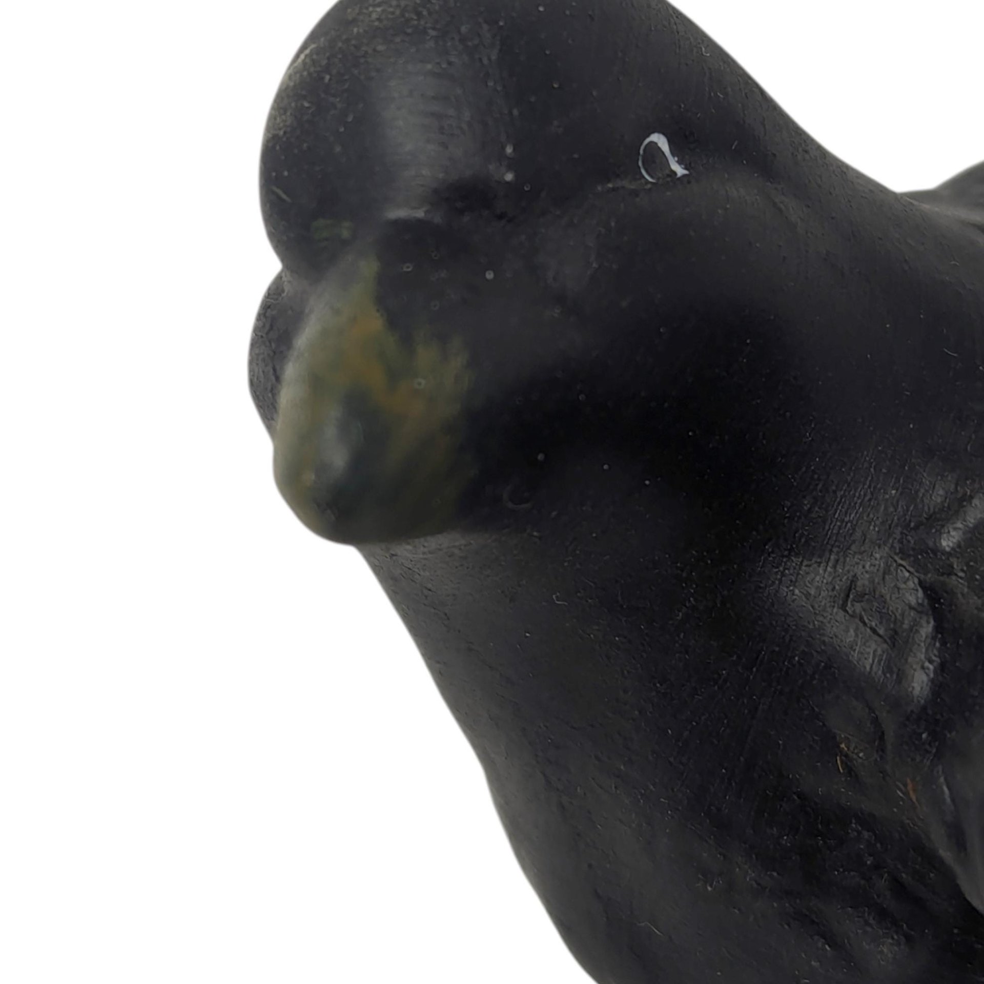 Vintage Ceramic and Metal Crow Figurine Pair