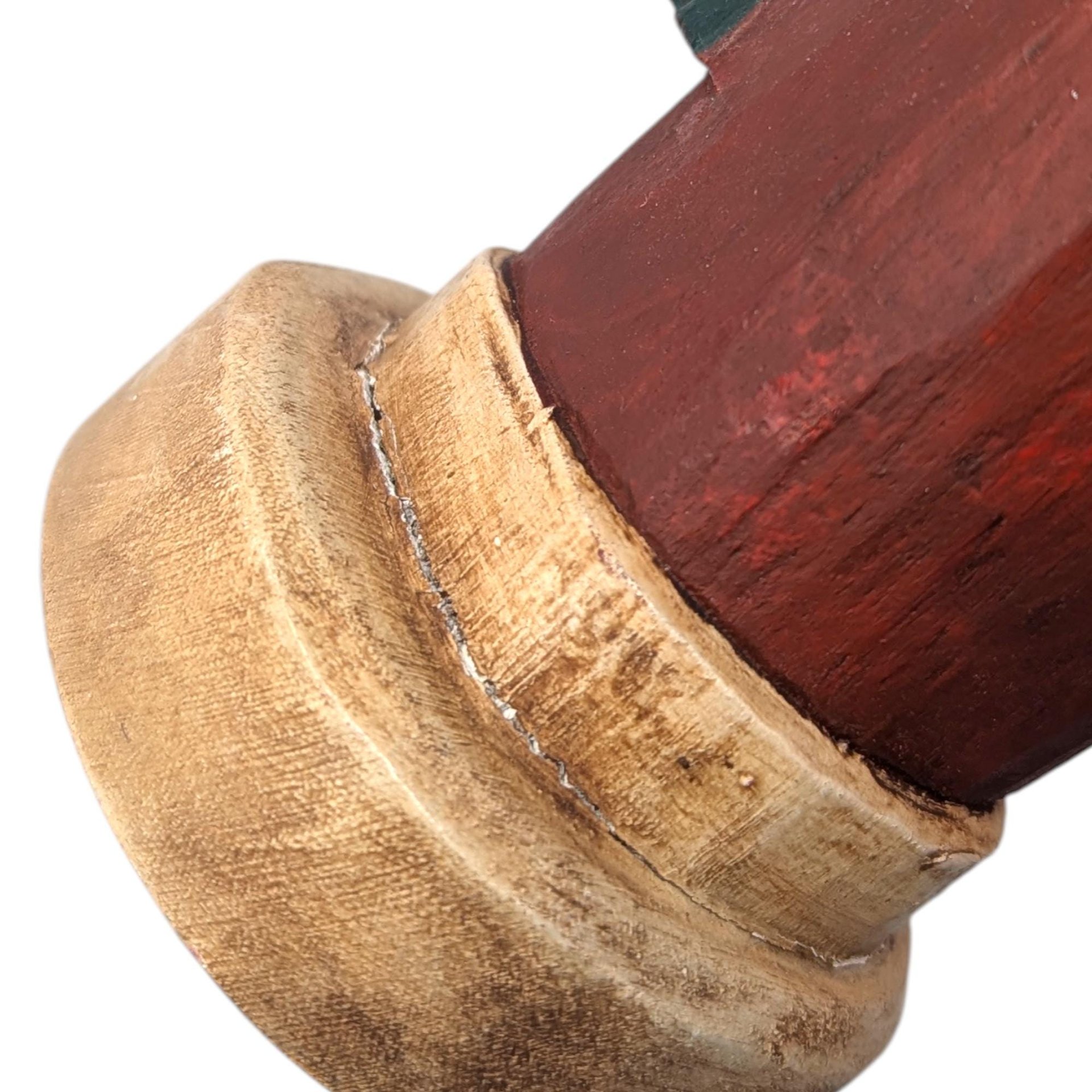 Vintage Hand Carved Wooden Santa Figurine