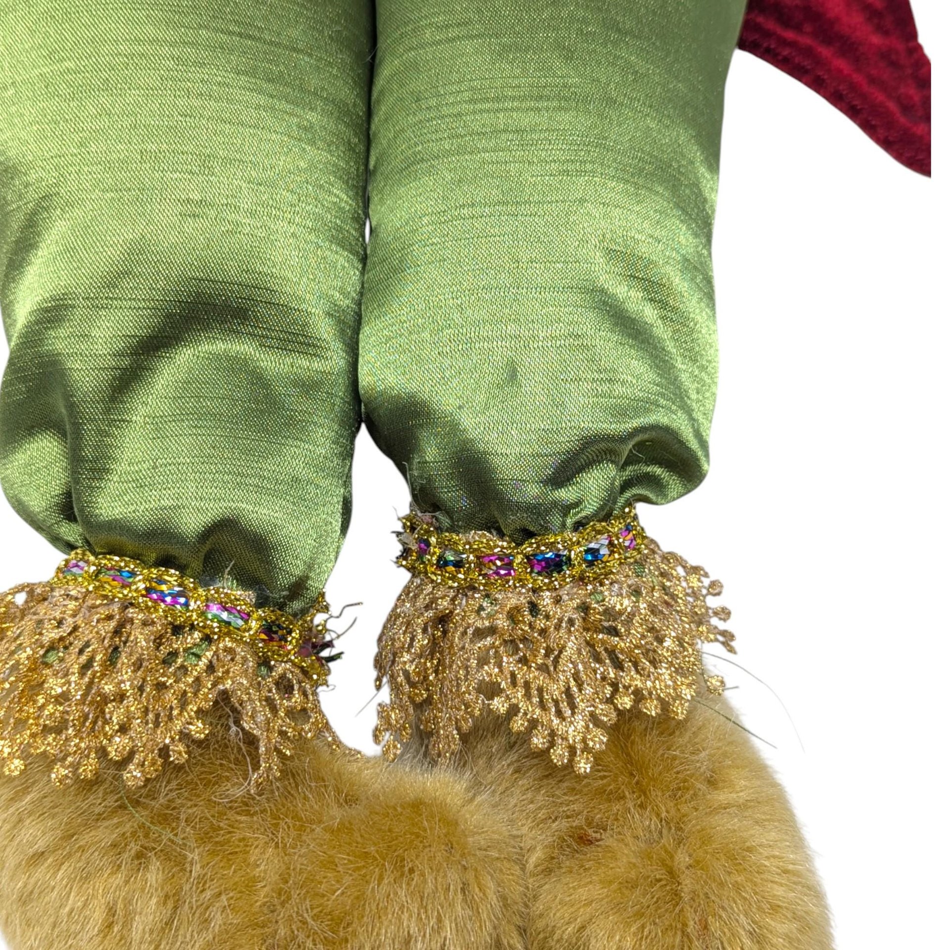 Vintage Anthropomorphic Cat Shelf Sitter - Dapper Holiday Feline