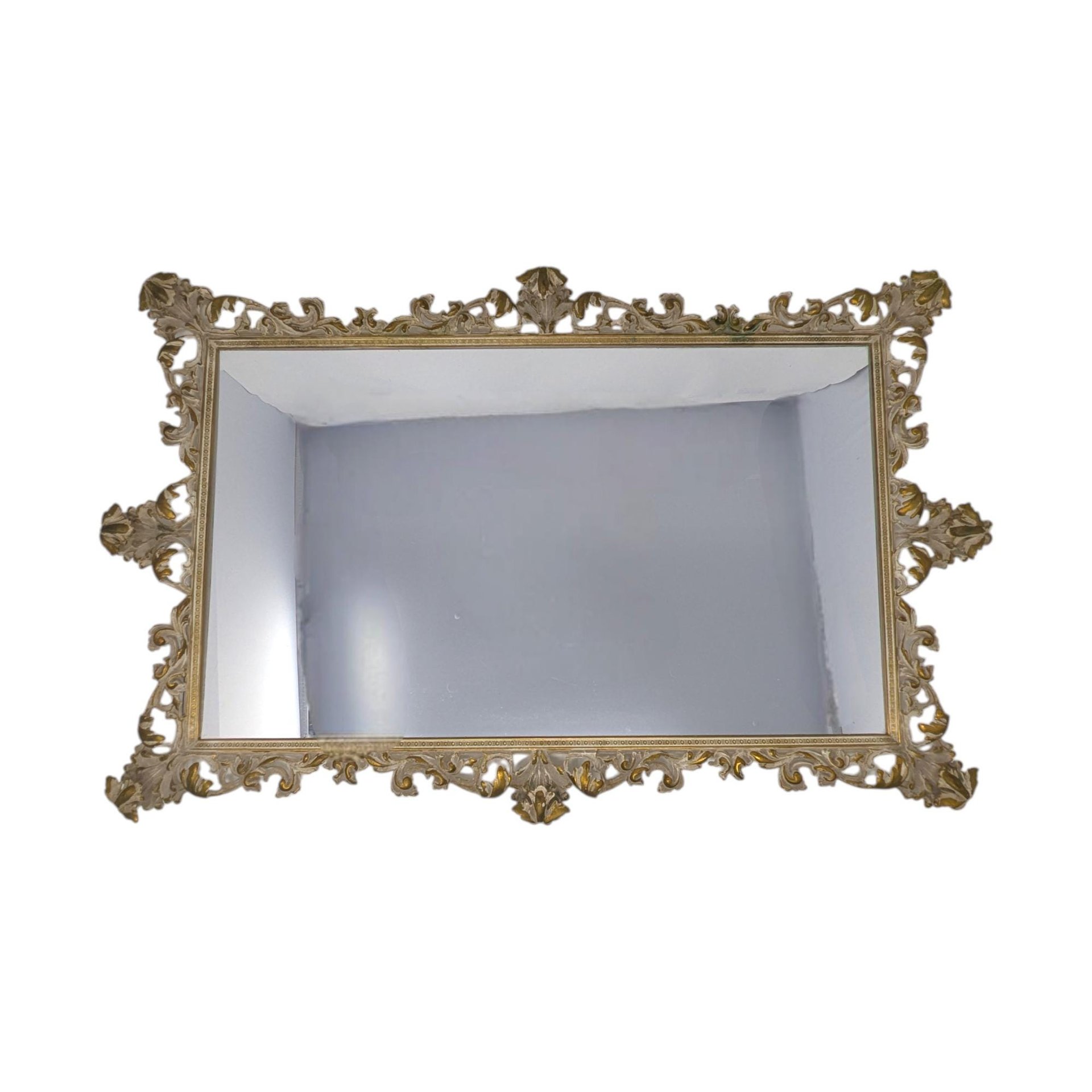 Large Antique Mirrored Gallery Tray