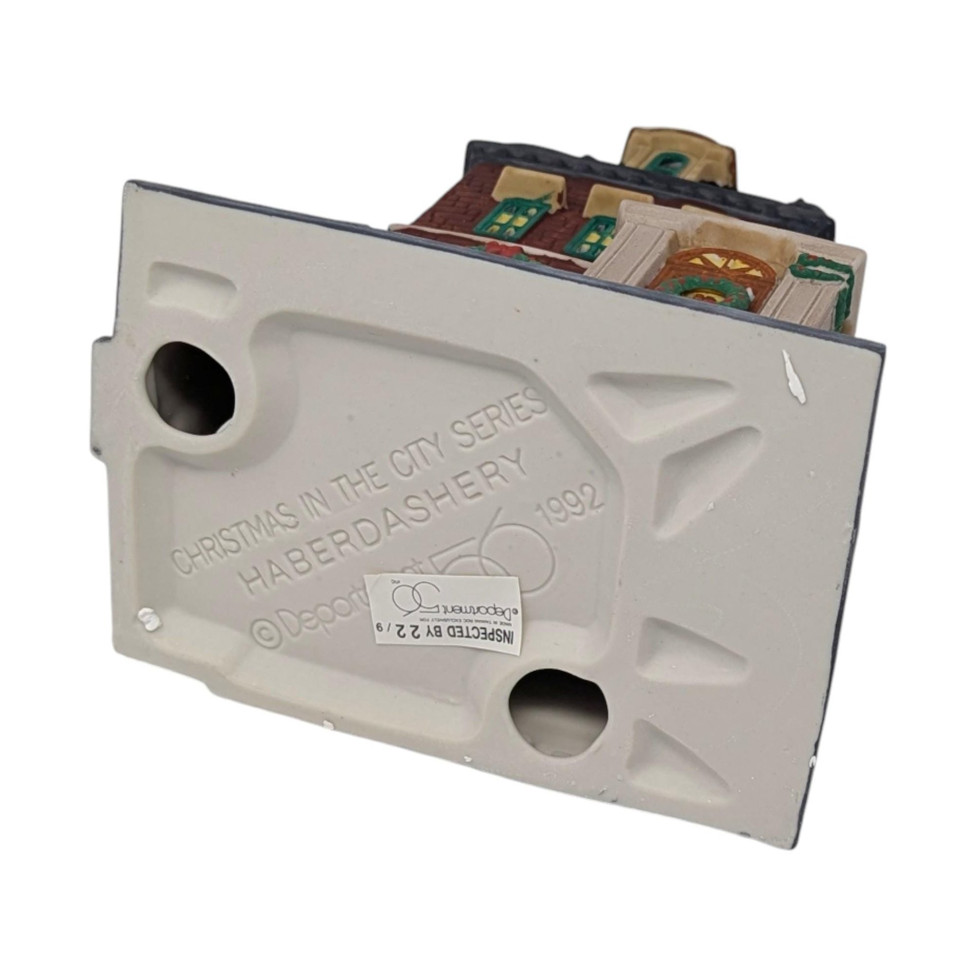 1992 Dept 56 Haberdashery, Christmas in the City