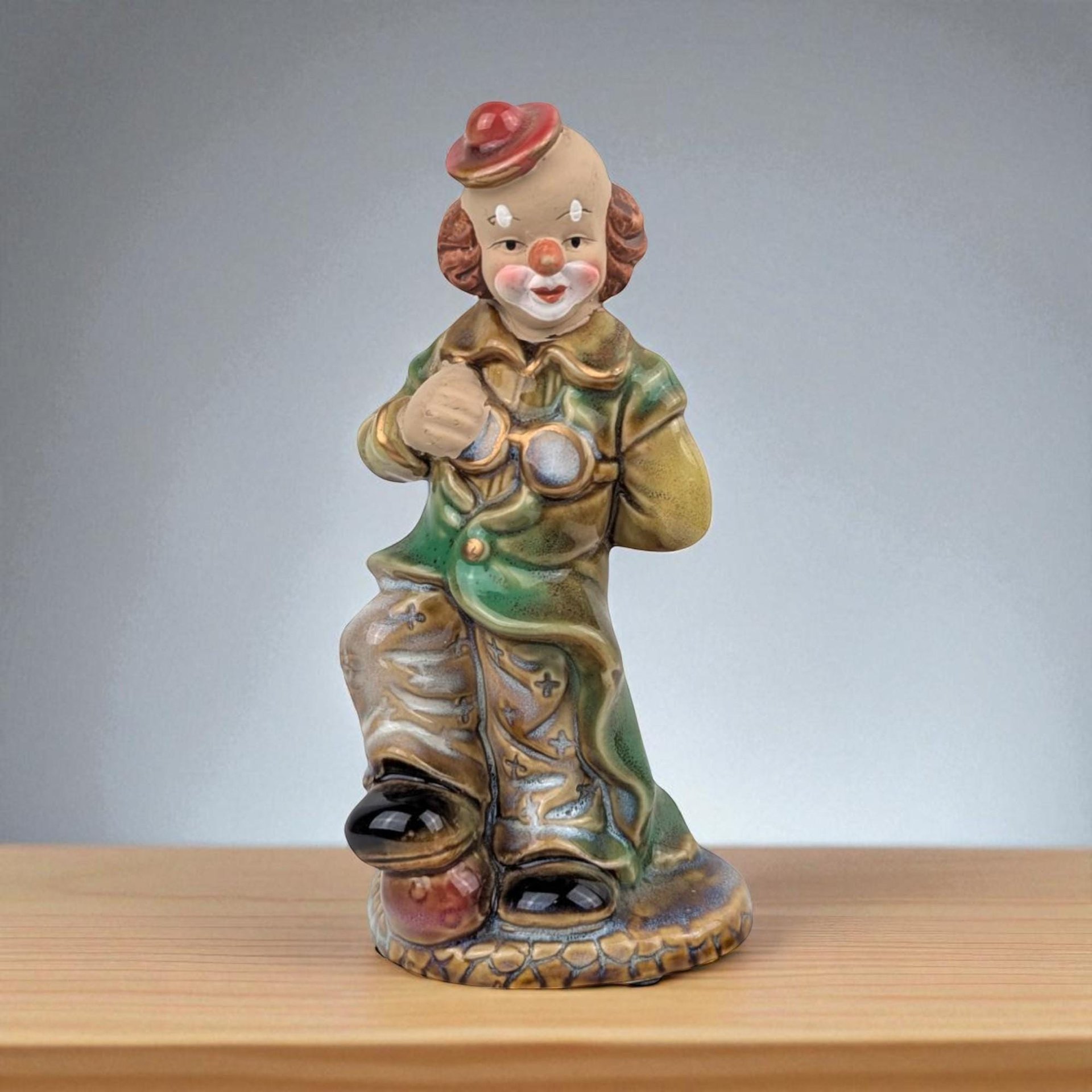 Vintage Porcelain Tramp Clown Figurine
