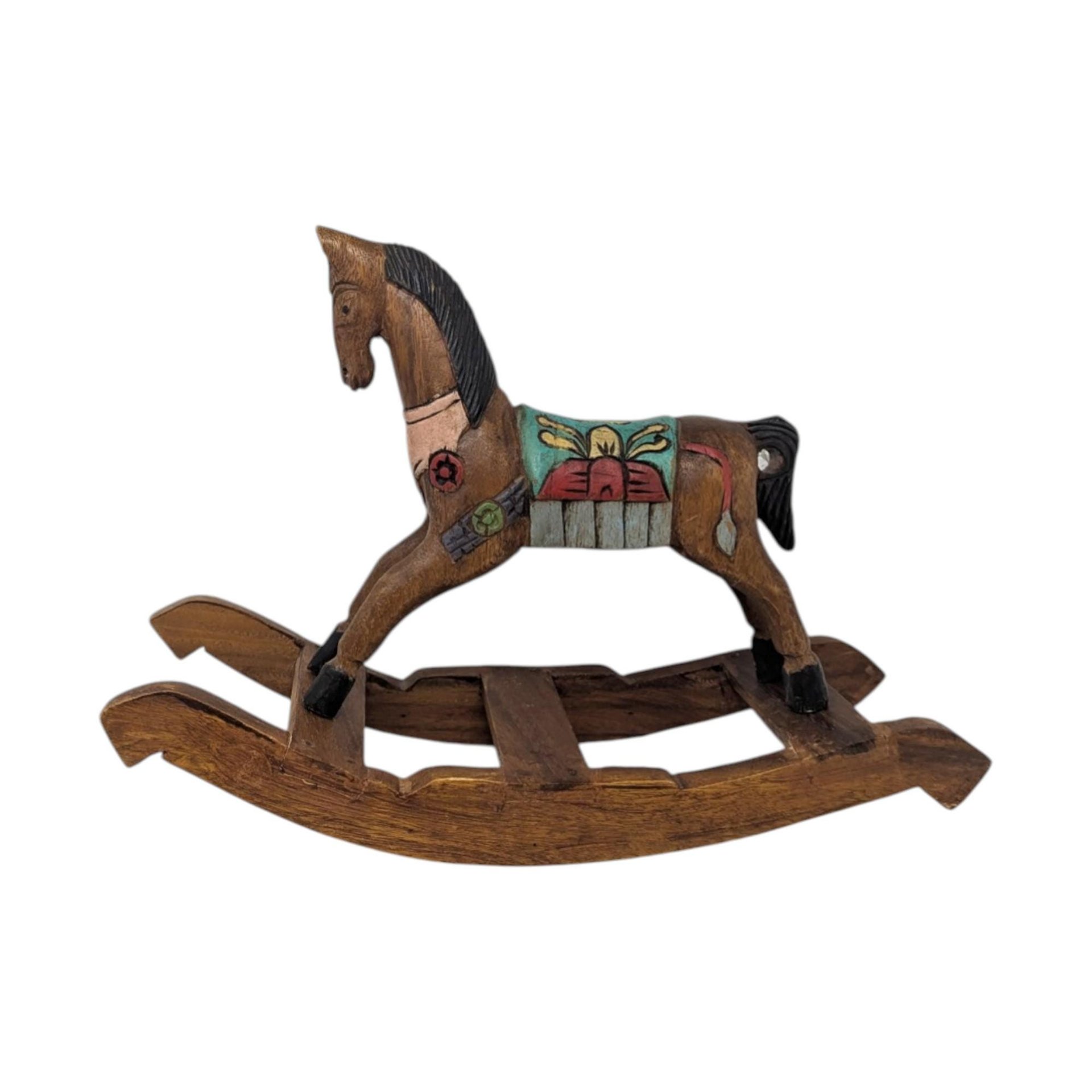Vintage Handmade Wooden Rocking Horse