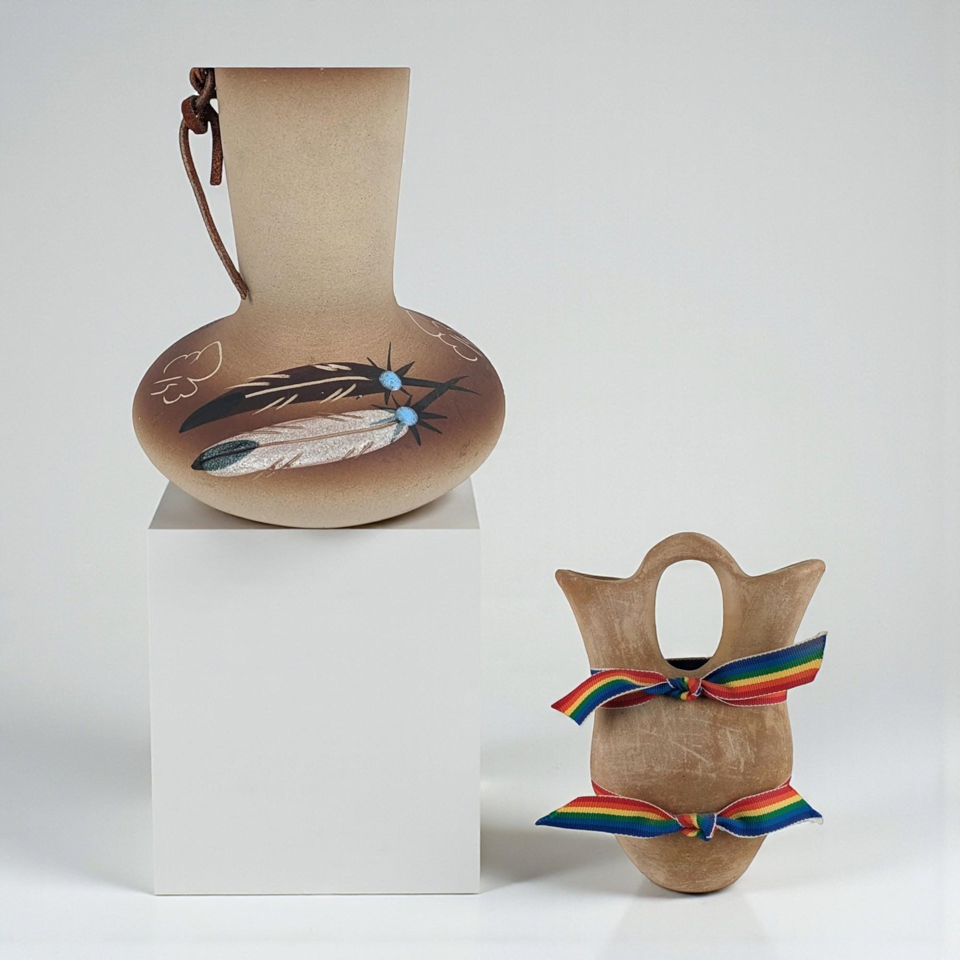 Vintage Native American Style Pottery Vase Lot