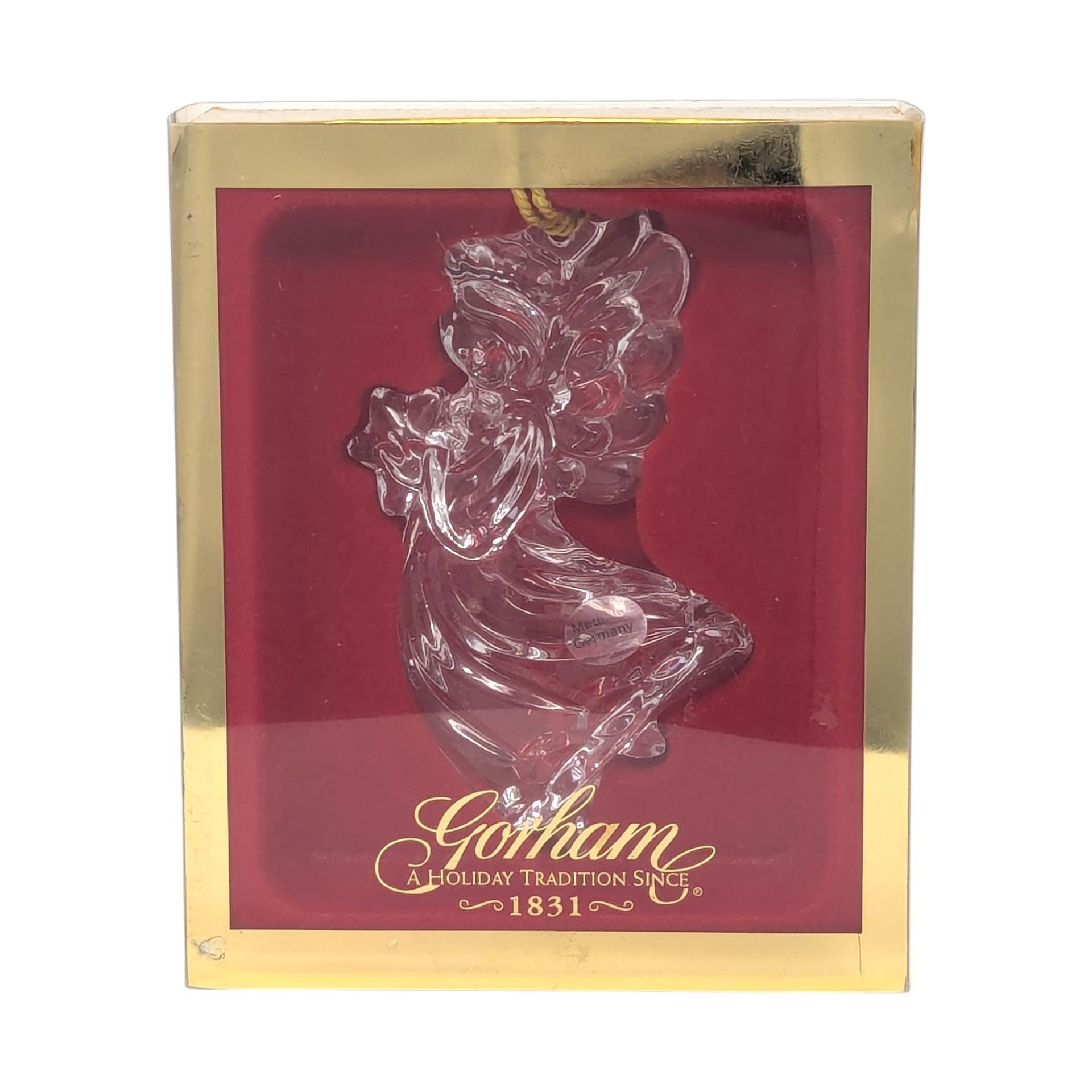 Vintage Gorham Lead Crystal Angel Ornament