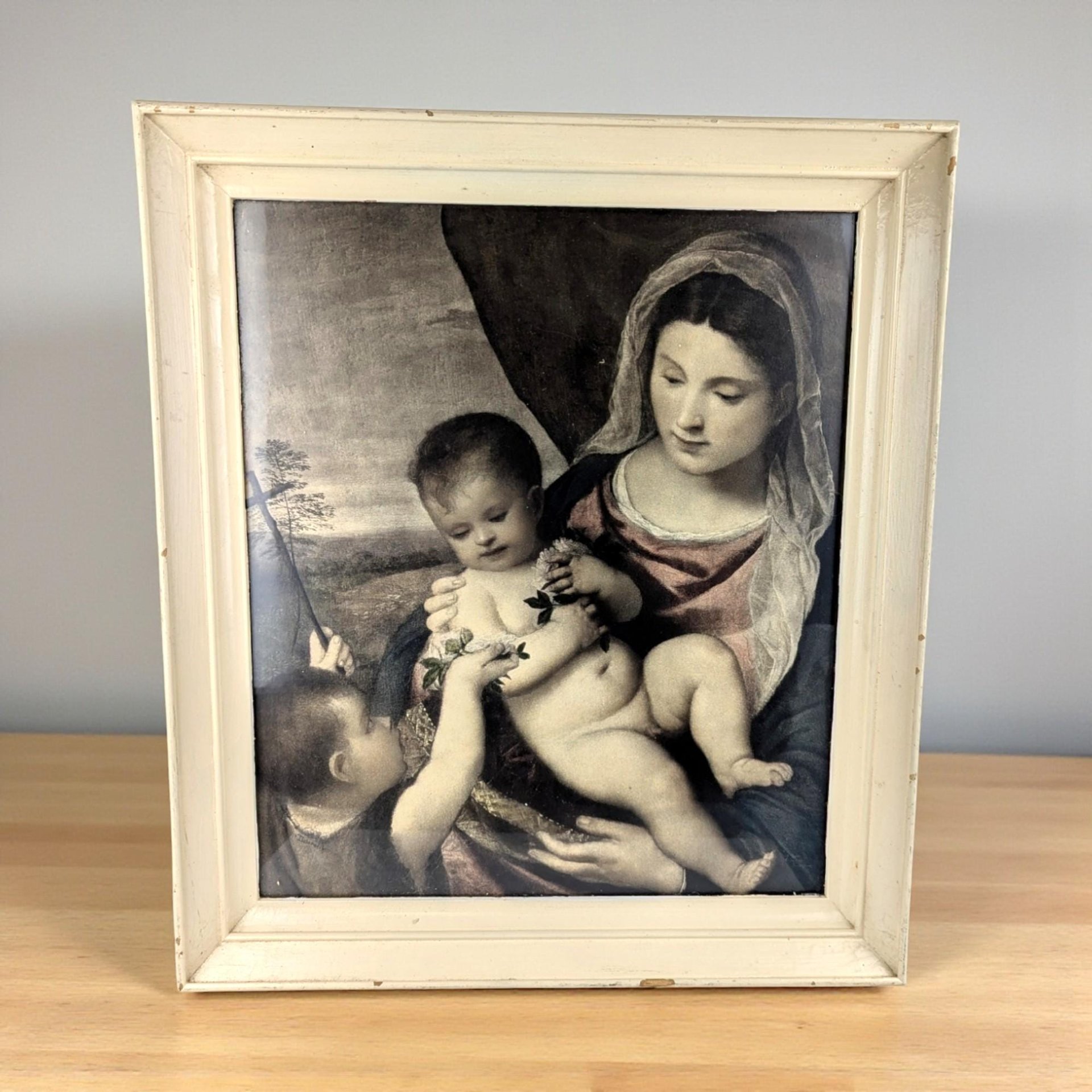 Vintage Titian Madonna del S. Antonio Framed Art Print
