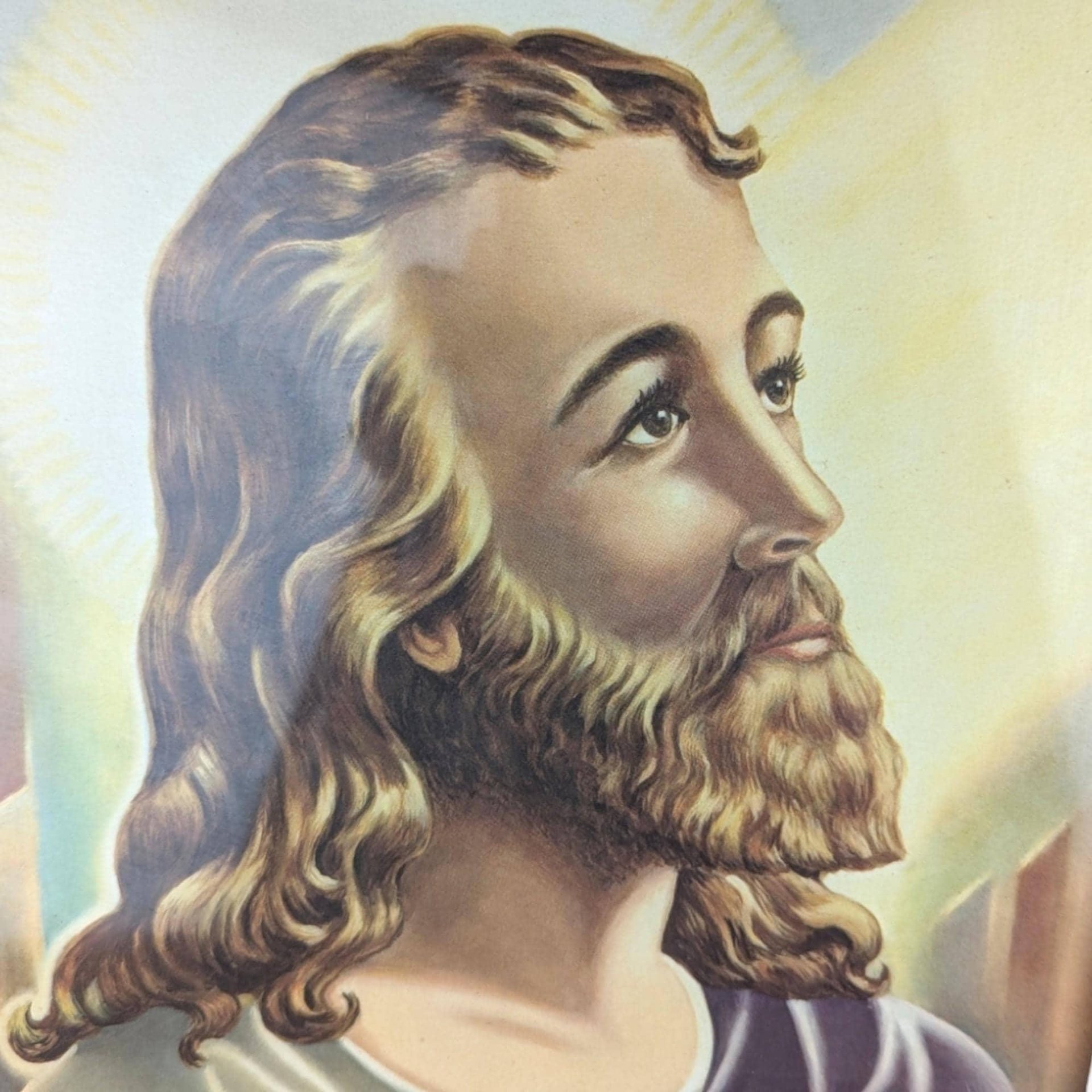 1942 Inspiration Jesus Framed Lithograph Print