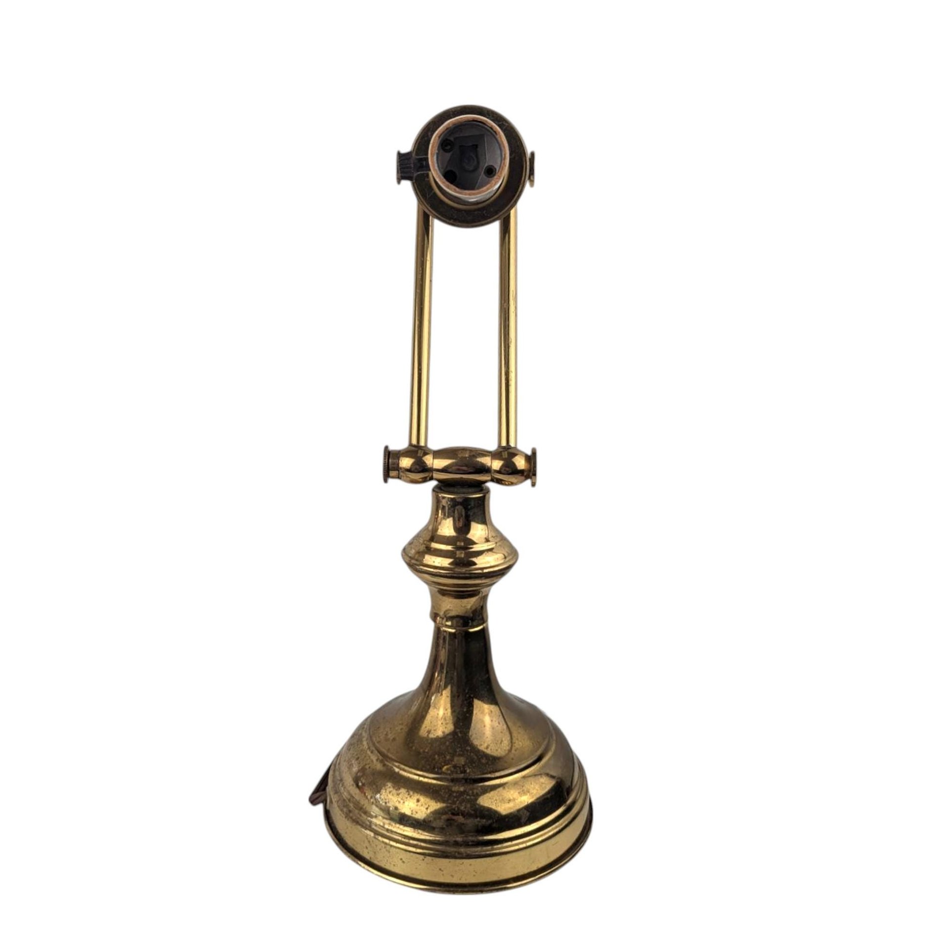 Vintage Adjustable Brass Pivot Desk Lamp