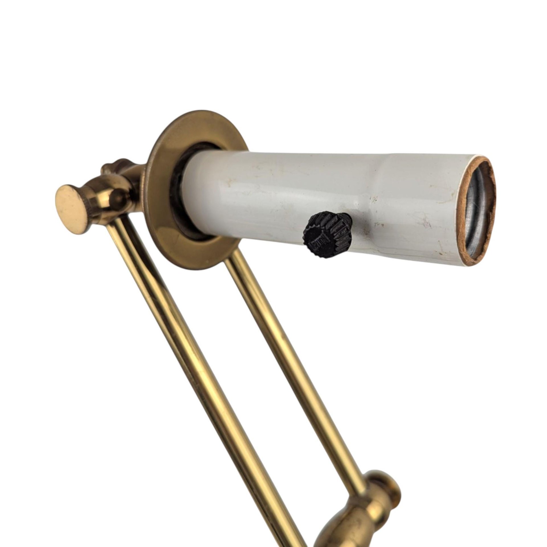 Vintage Adjustable Brass Pivot Desk Lamp