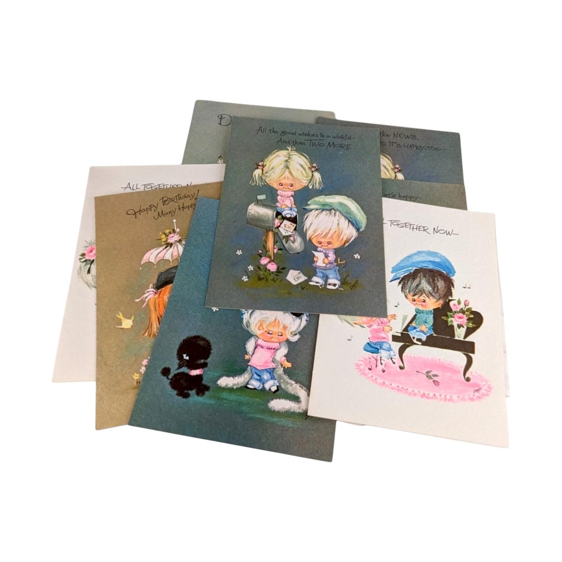 1960s Sassy Ones Greeting Cards with Original Box