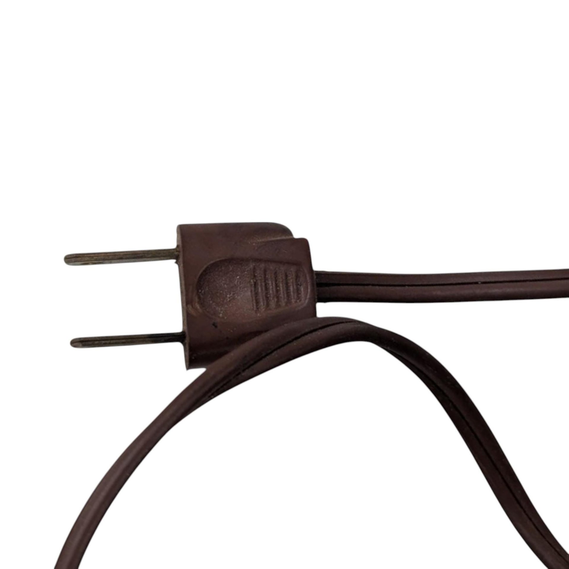 Vintage Double Brass Lyre-Form Desk Lamp