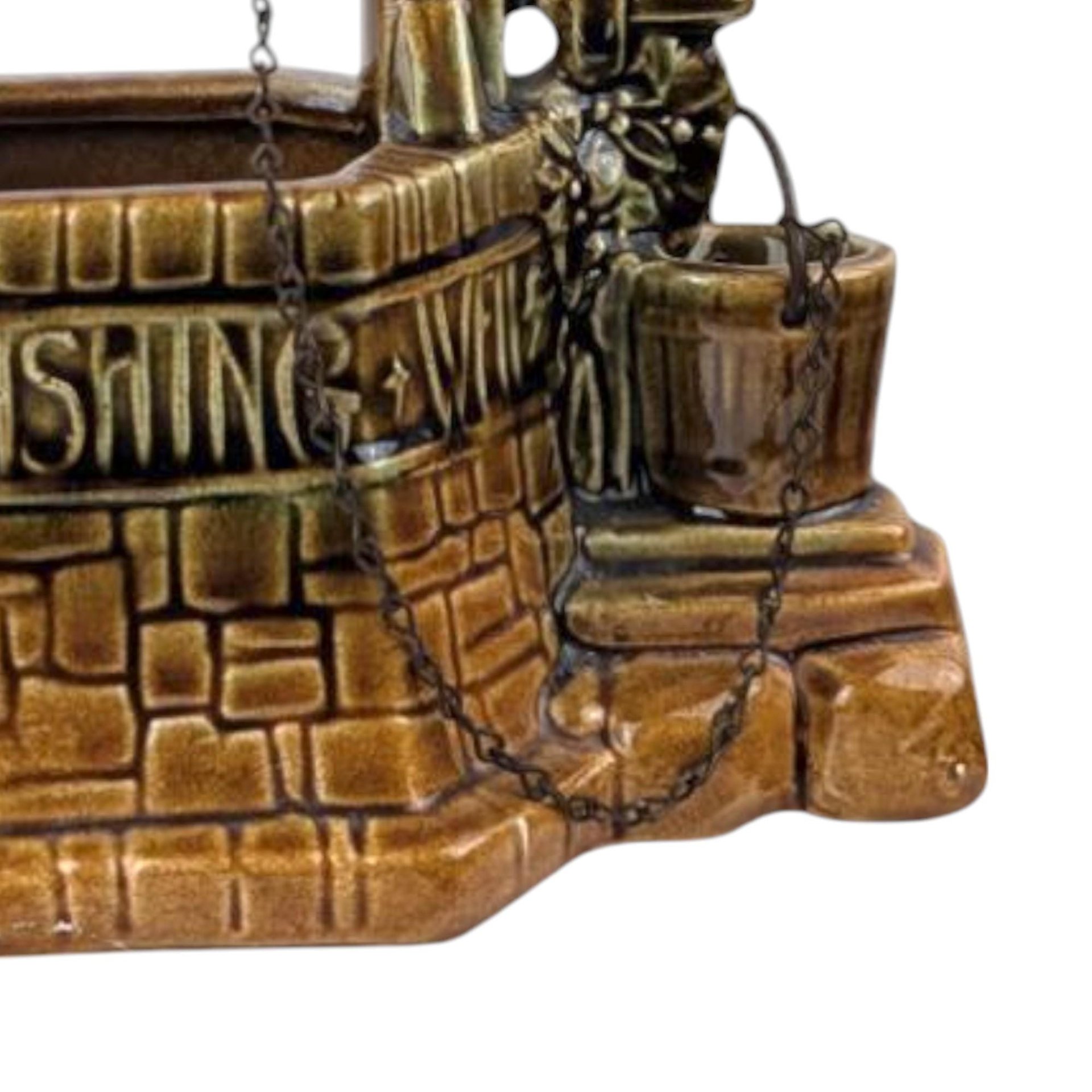 Vintage McCoy 'Wishing Well' Ceramic Planter