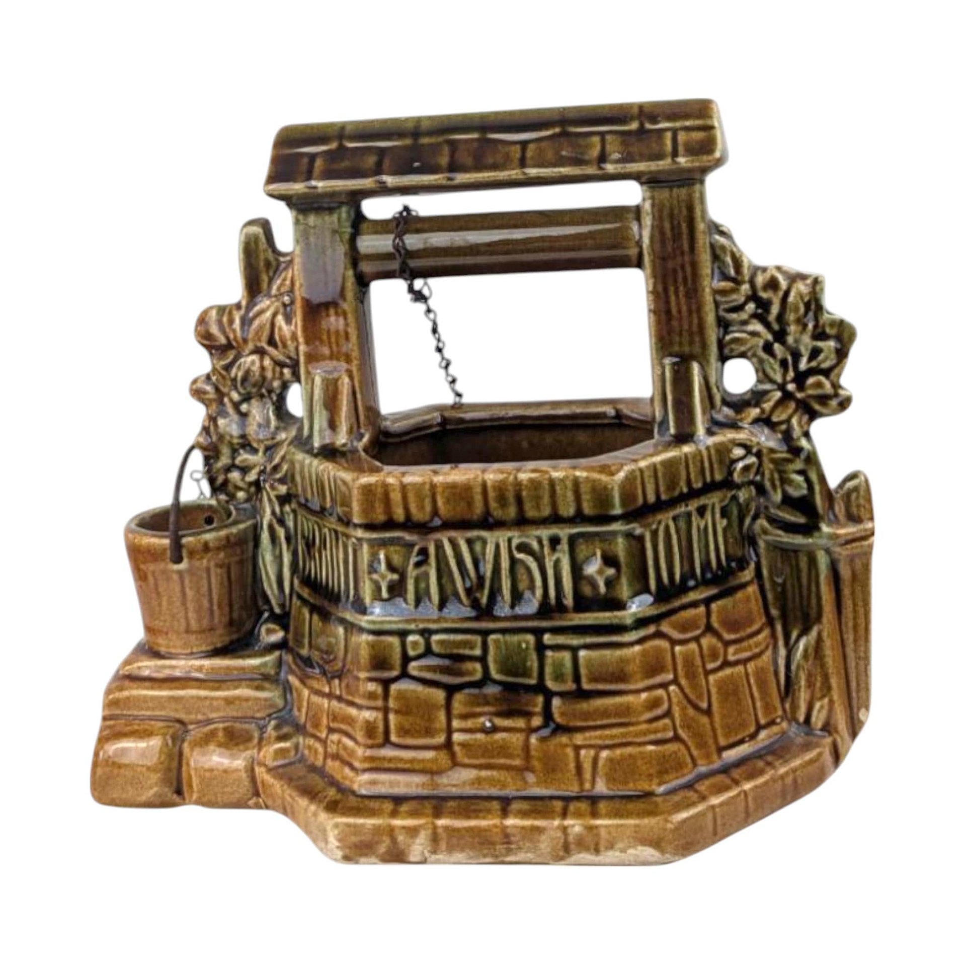 Vintage McCoy 'Wishing Well' Ceramic Planter