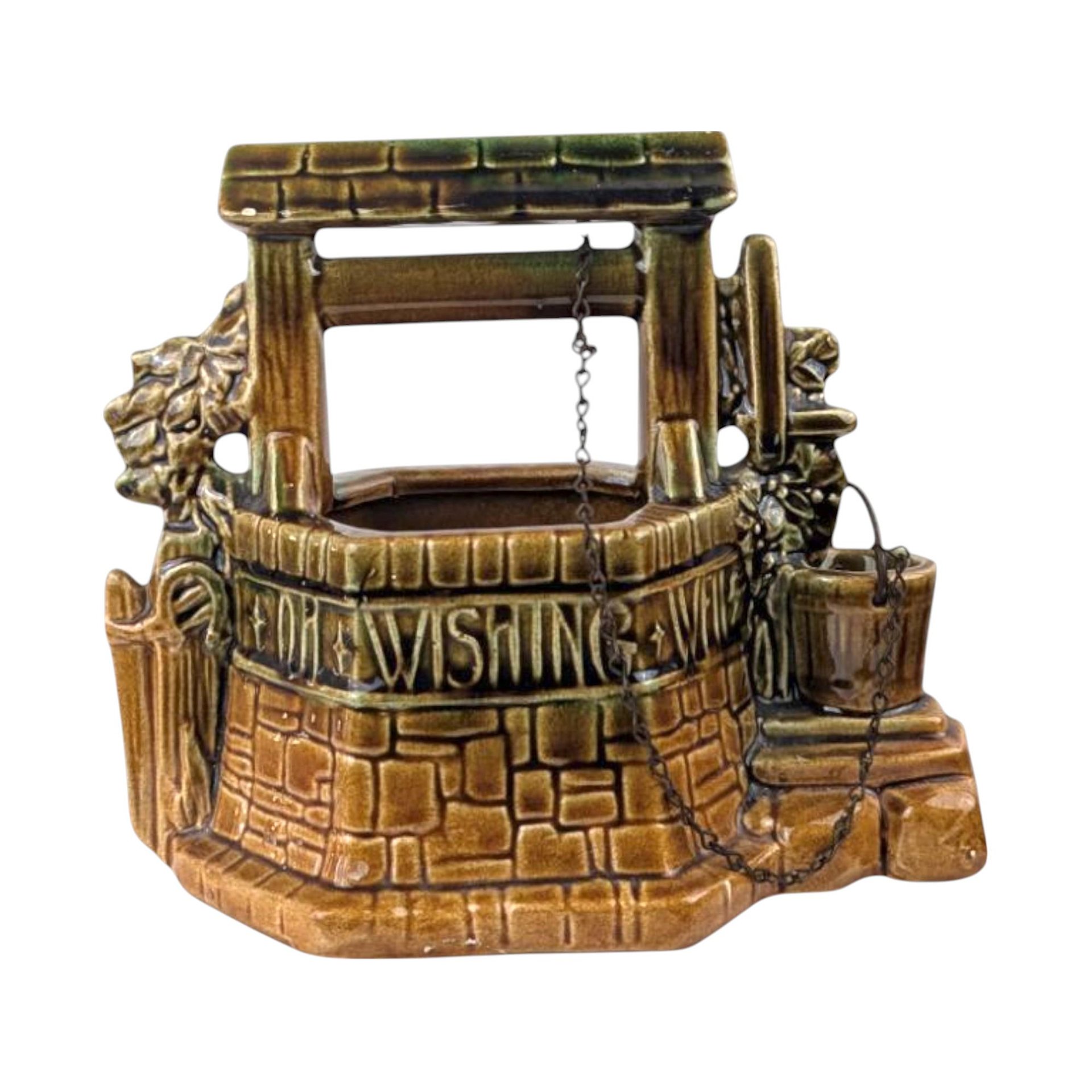 Vintage McCoy 'Wishing Well' Ceramic Planter