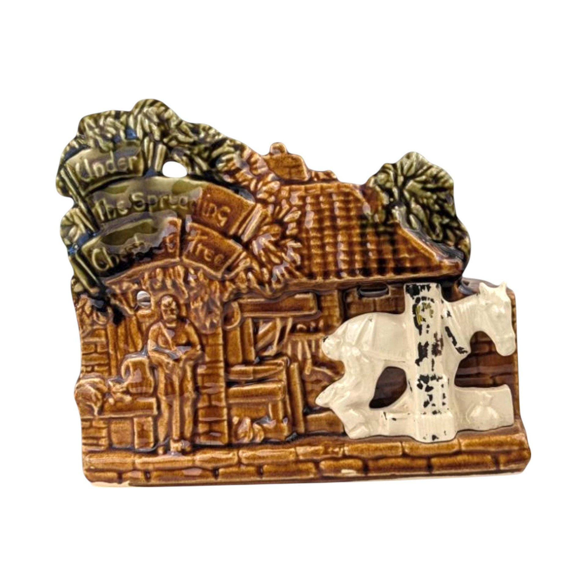 Title: 1953 McCoy 'Smitty Shop' Horse Planter