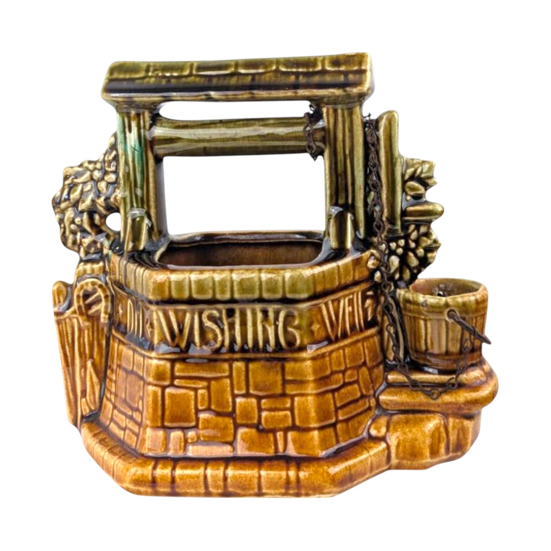 Vintage McCoy 'Wishing Well' Ceramic Planter