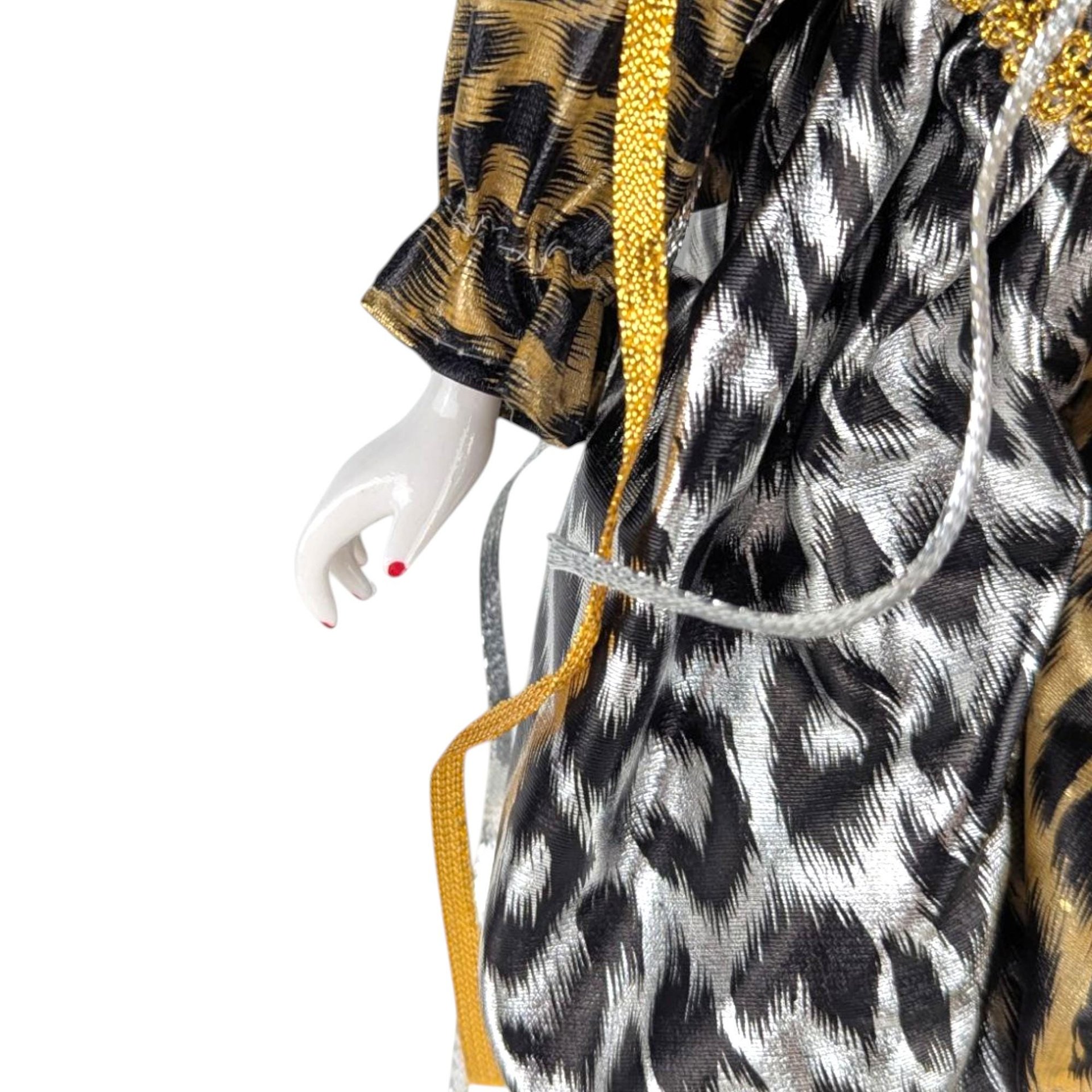 Vintage Lindell Porcelain Harlequin Doll