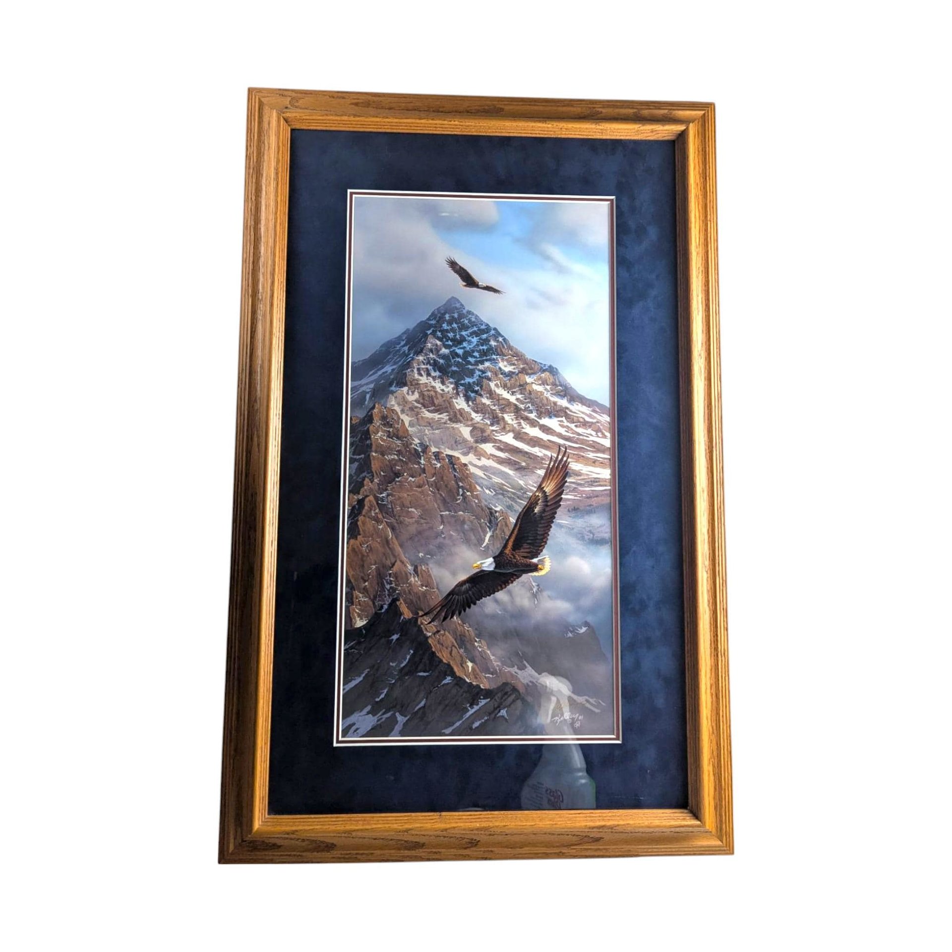 Signed Rick Kelley 'On Freedom's Wing' Eagle Print