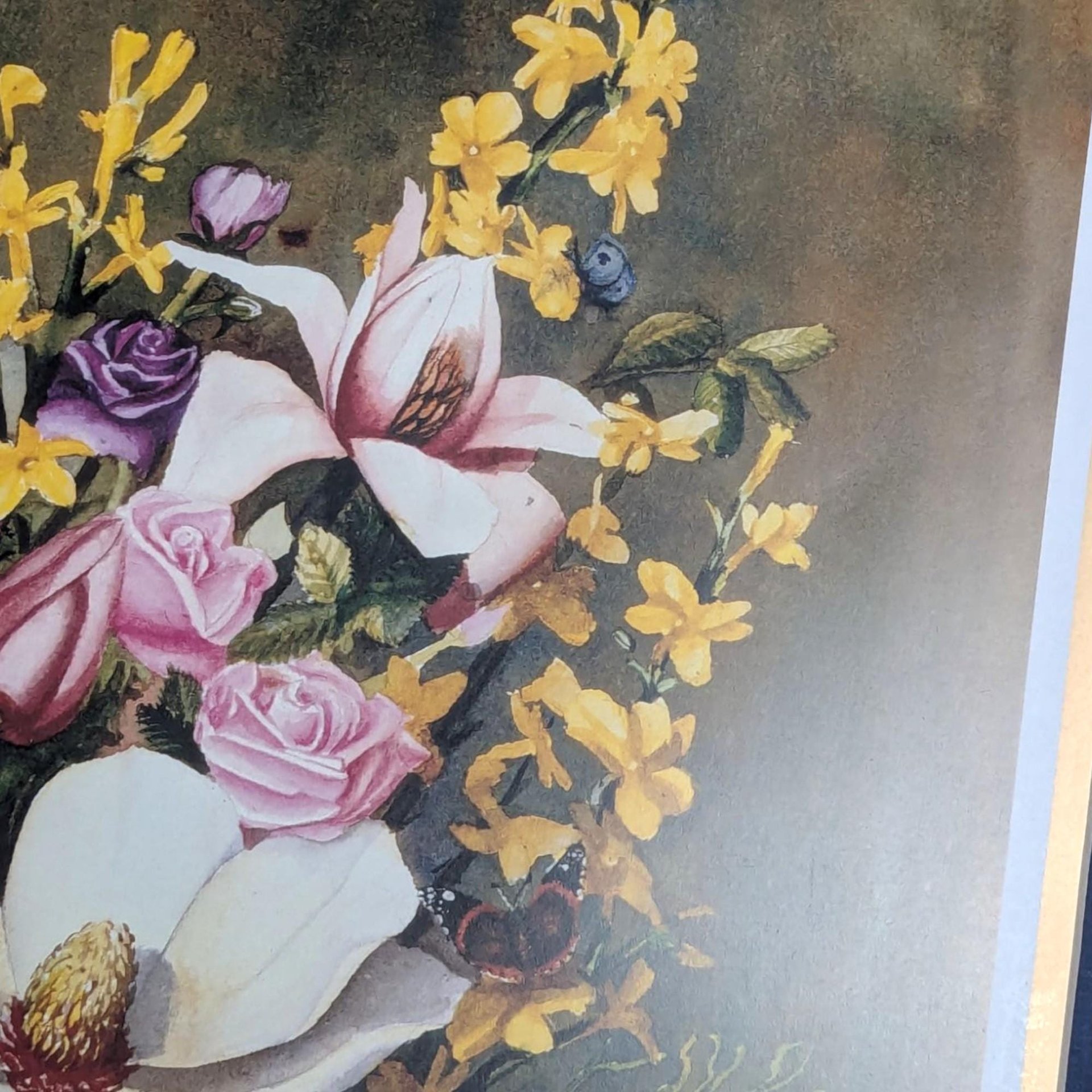 Signed Leanne Hanson 'Les Fleurs Classiques I' Floral Print