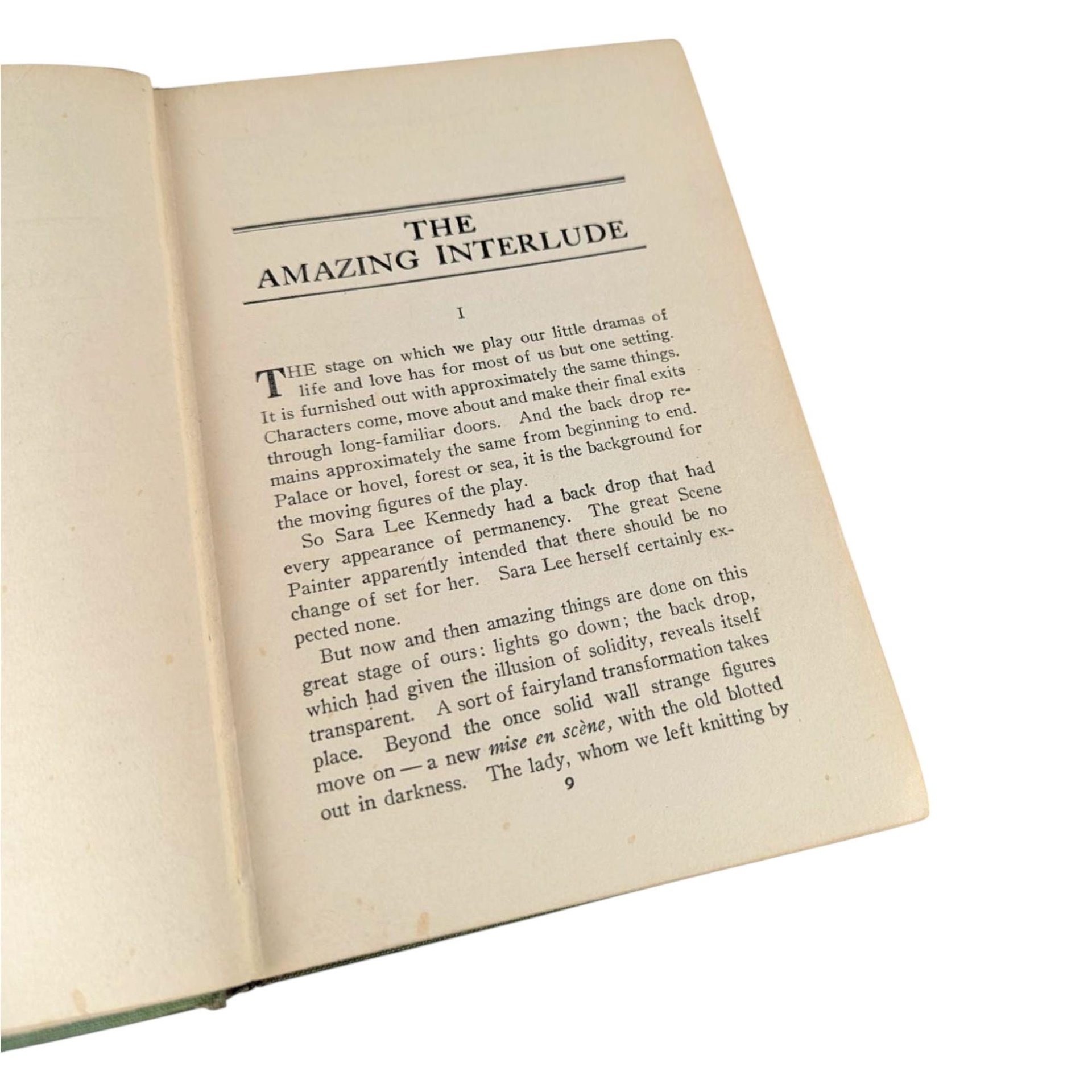 1918 Mary Roberts Rinehart 'The Amazing Interlude' Hardcover