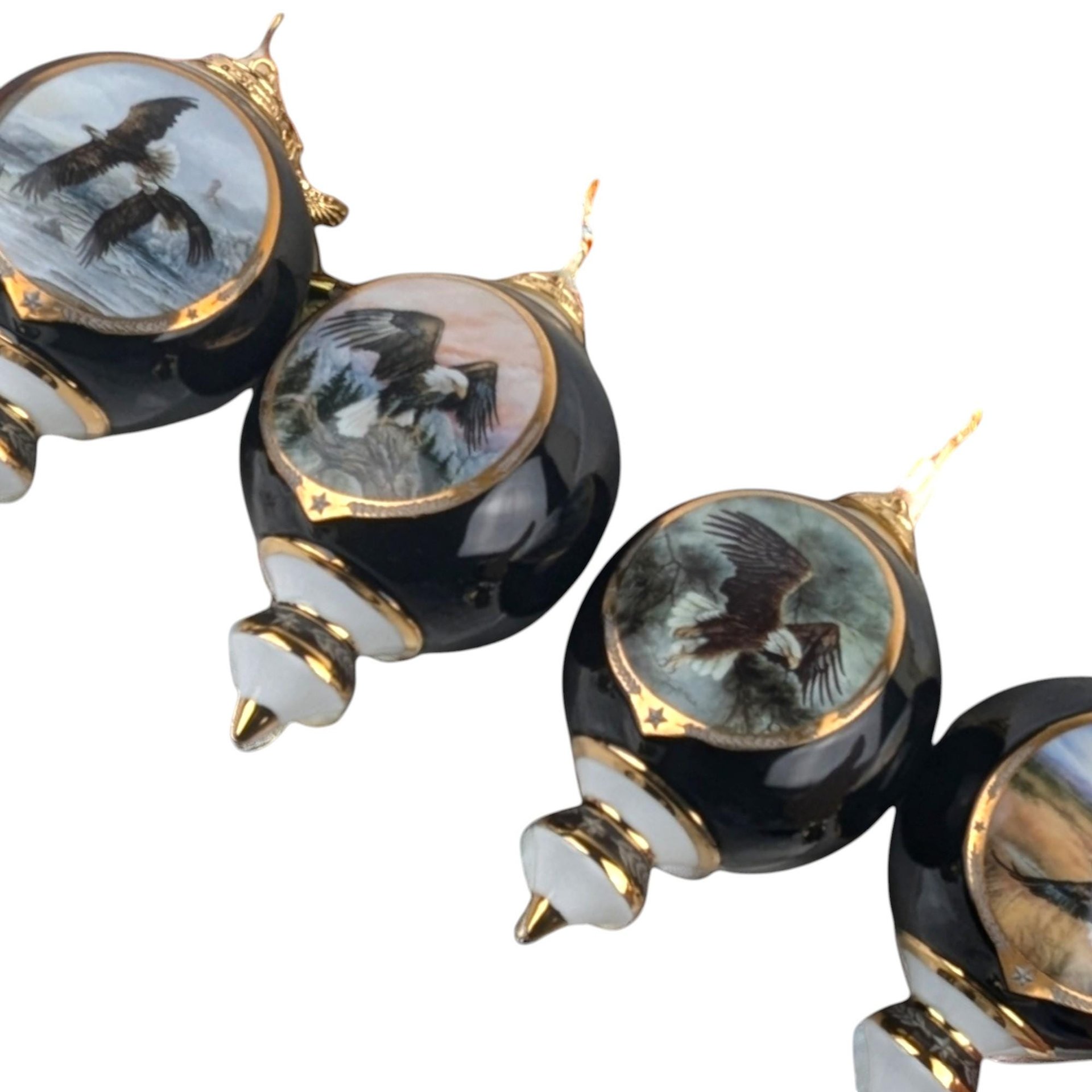 1999 Bradford Exchange 'America the Beautiful' Eagle Ornaments