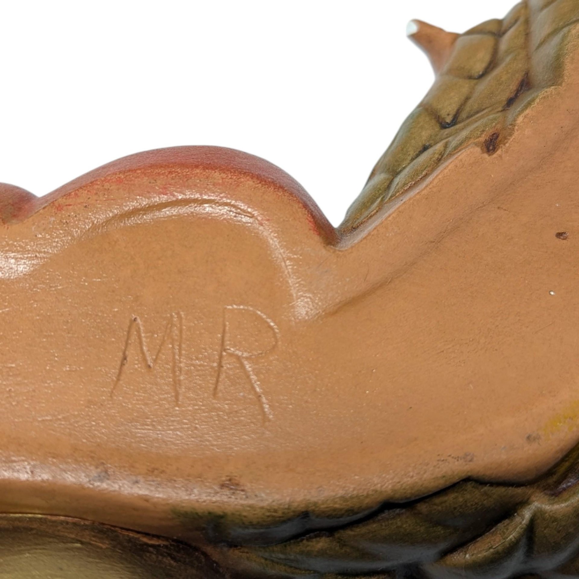 Vintage Hand-Painted Ceramic Nativity Wreath