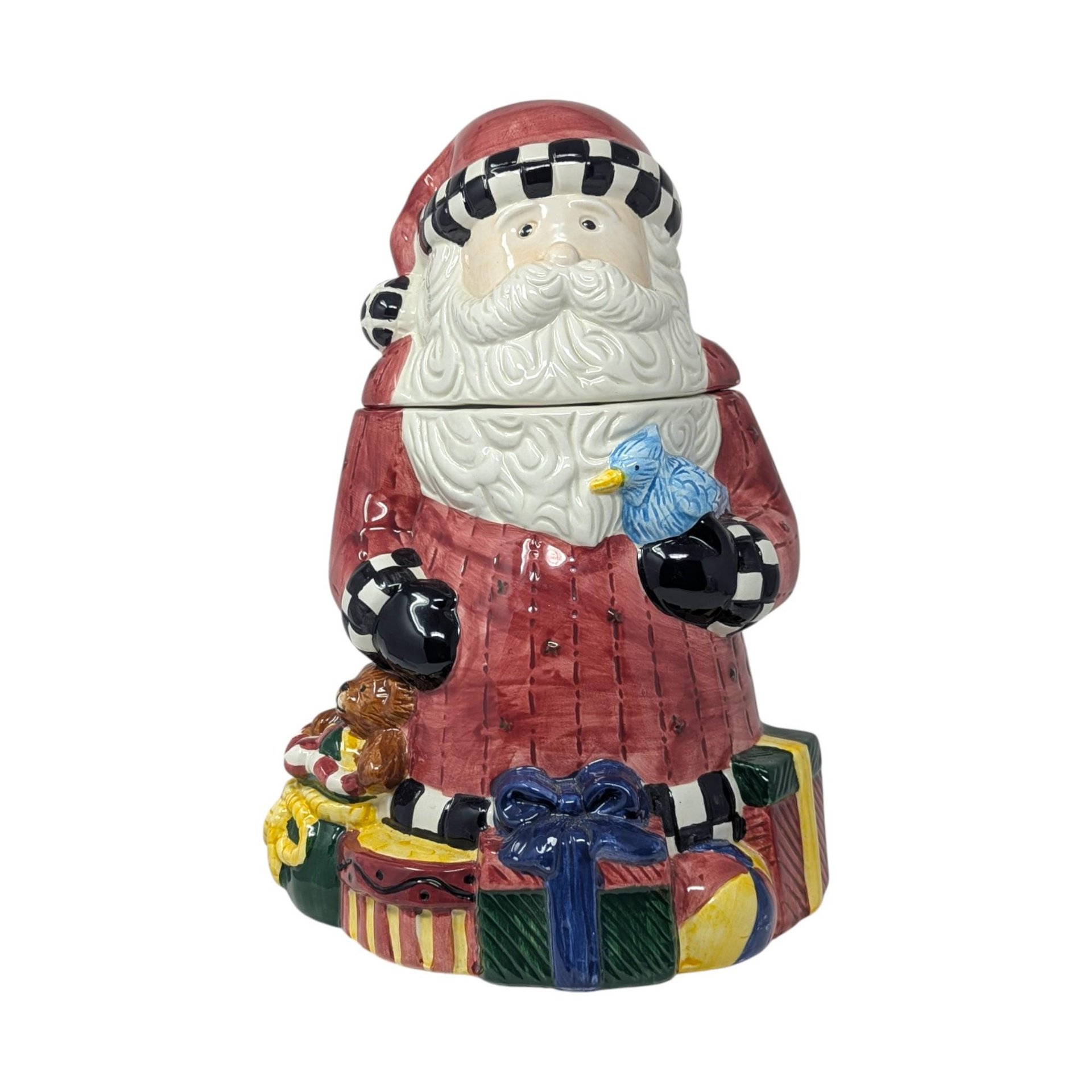 Vintage Debbie Mumm Ceramic Santa Cookie Jar
