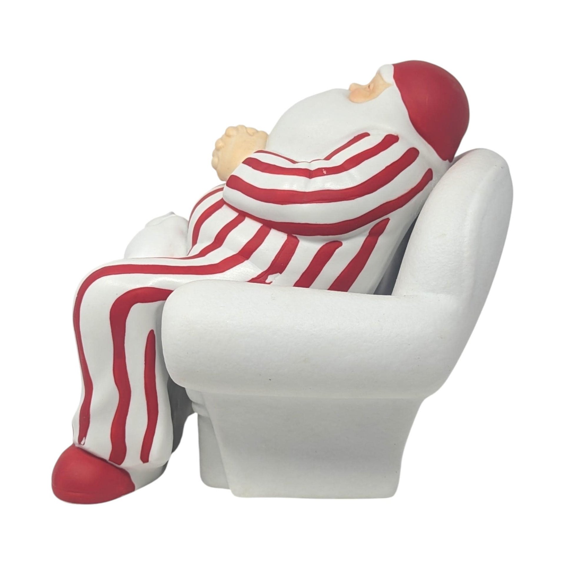 Vintage Dept 56 Silhouette 'Cat Nap' Santa Figure