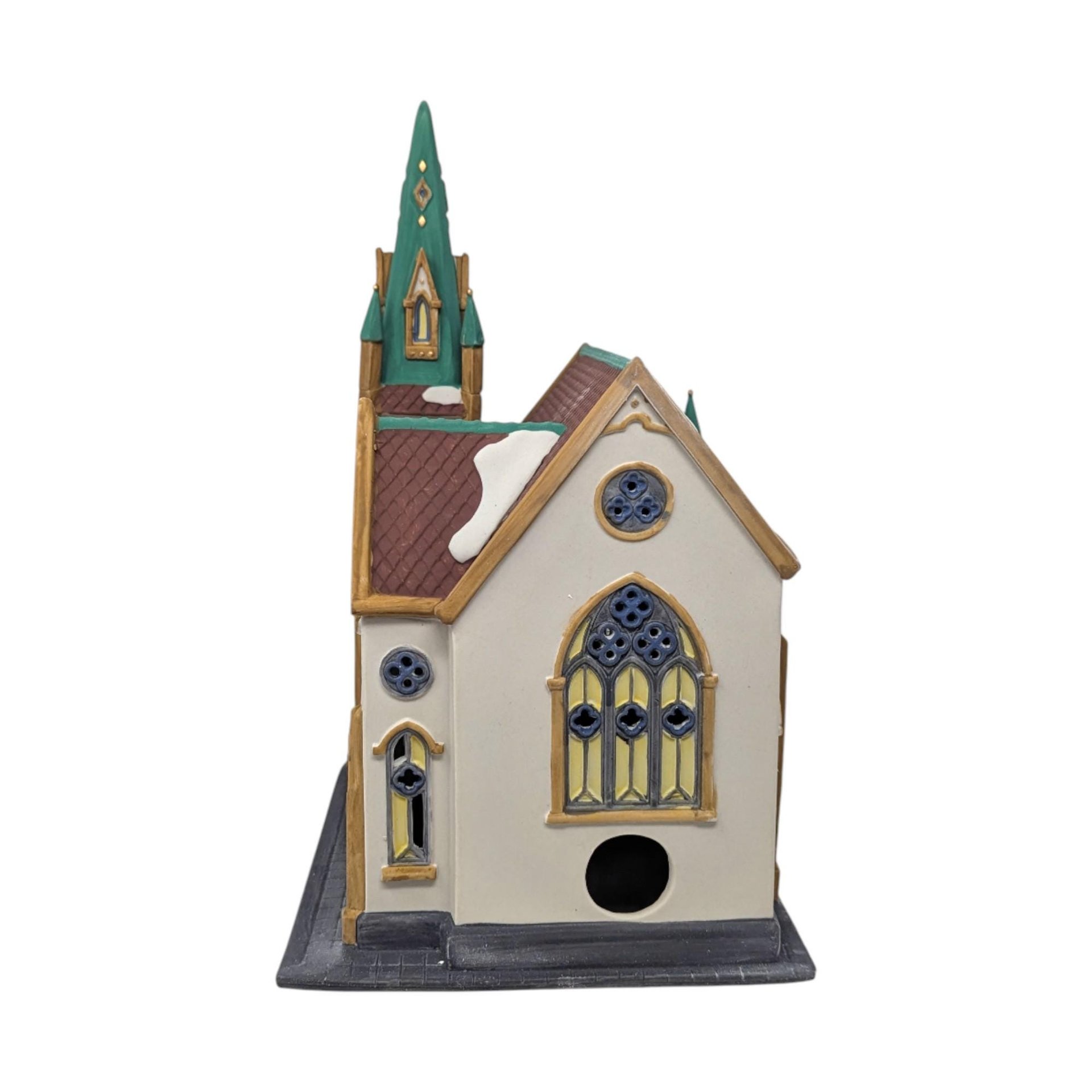 1991 Dept 56 All Saints Corner Church Christmas in the City Porcelain Building