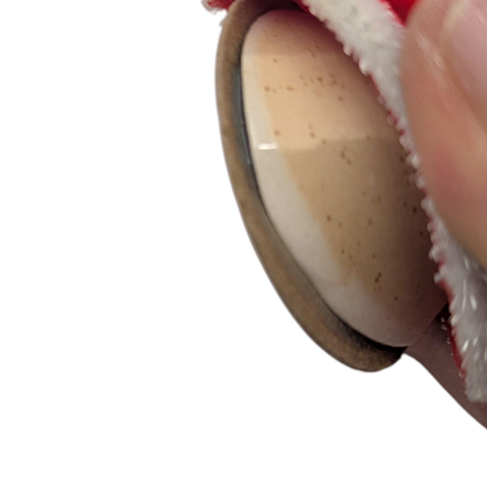 Vintage Pair of Christmas Ornaments Knee Hugger Elf and Velvet Girl