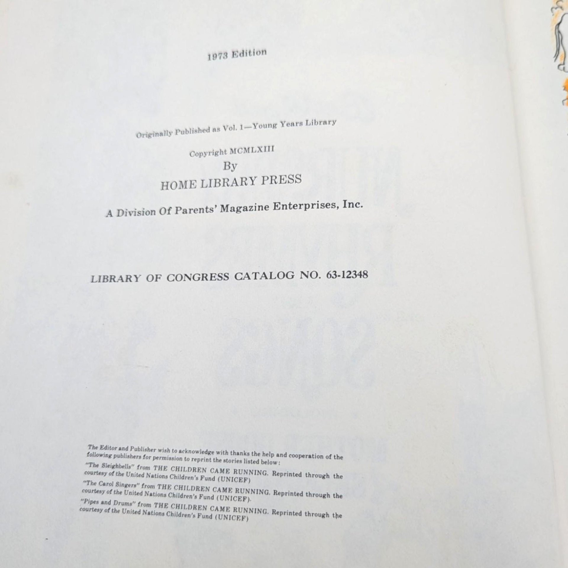 1973 Best Loved Nursery Rhymes and Songs Hardcover Book