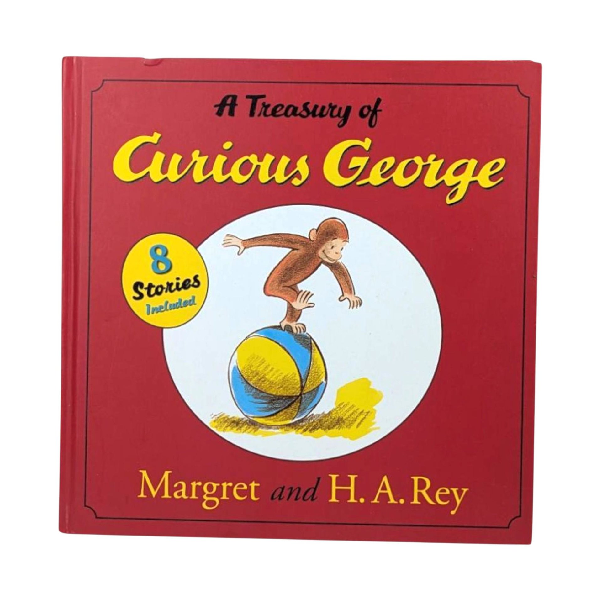2004 A Treasury of Curious George 8 Stories Hardcover Book