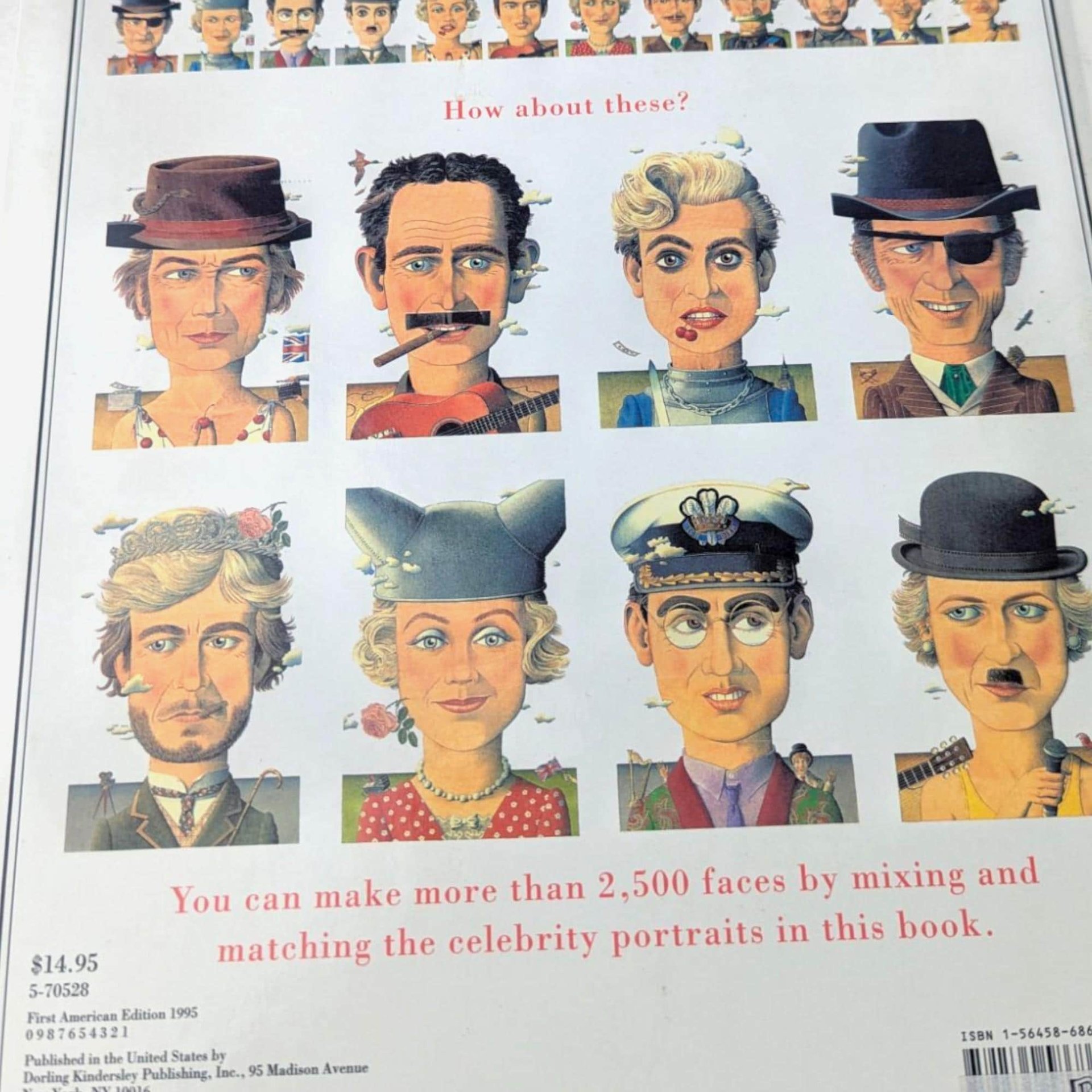 1995 'Famous Faces' by Norman Messenger Hardcover Book