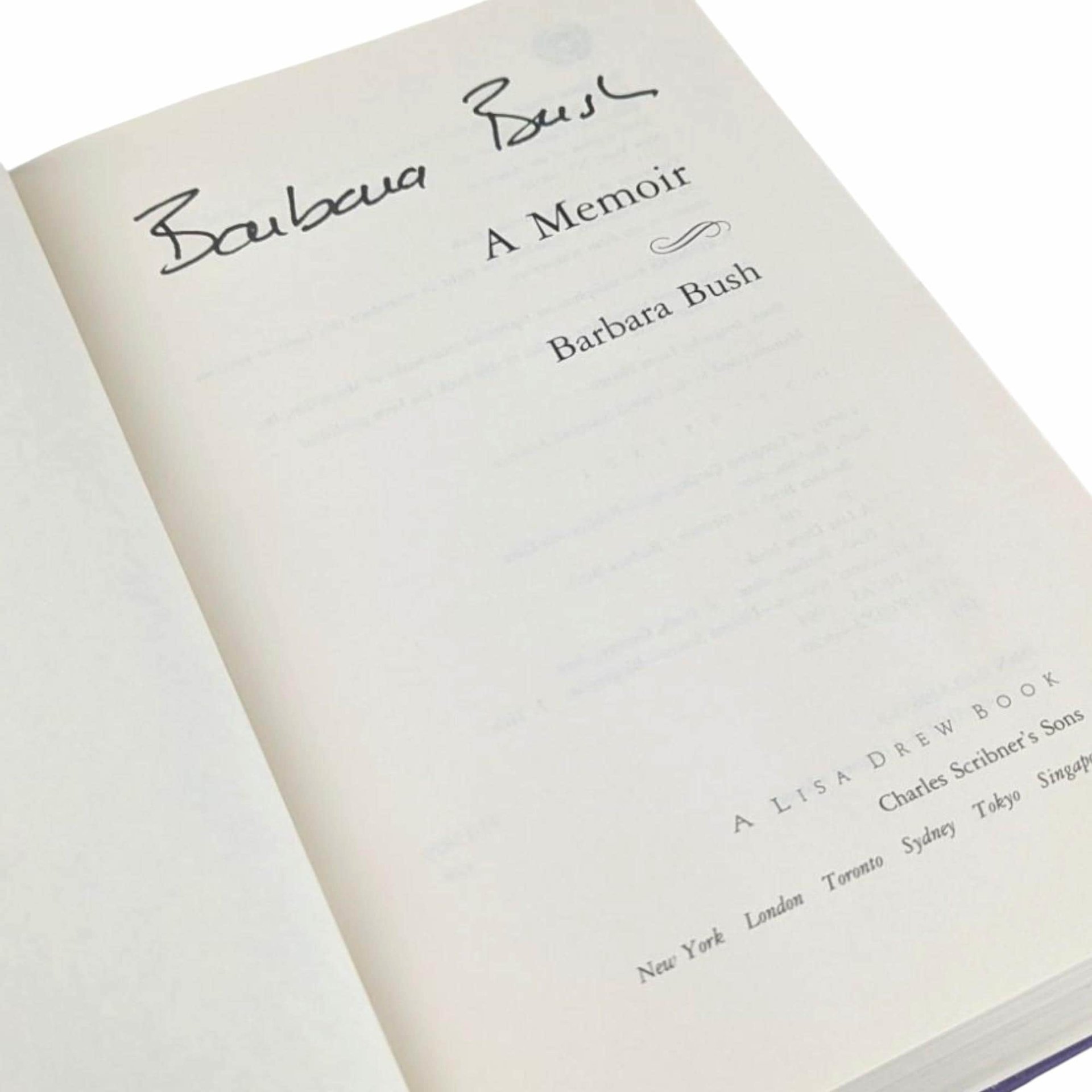 1994 Barbara Bush: A Memoir Hardcover Book