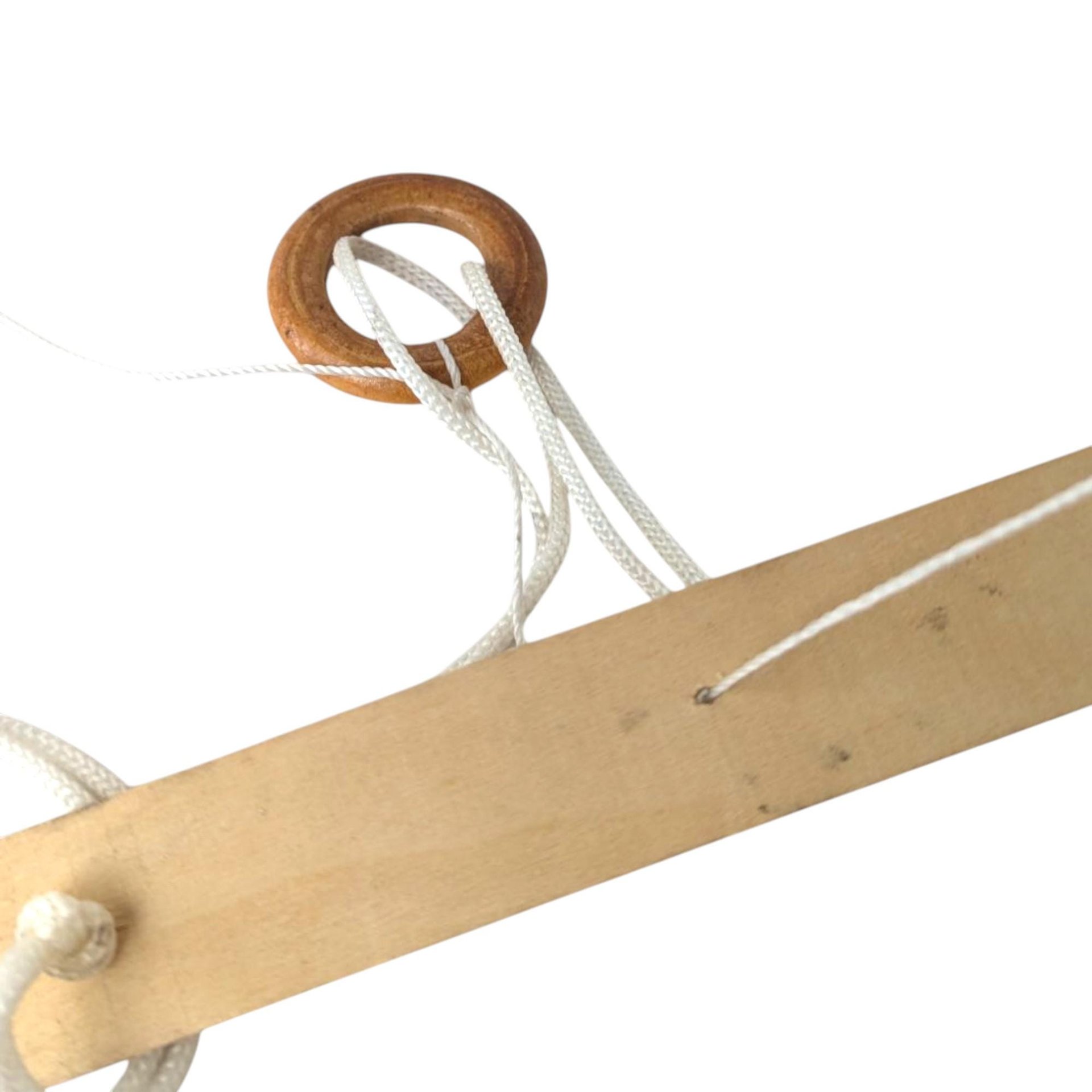 Vintage Black and White Moon and Stars Porcelain Swinging Clown Doll