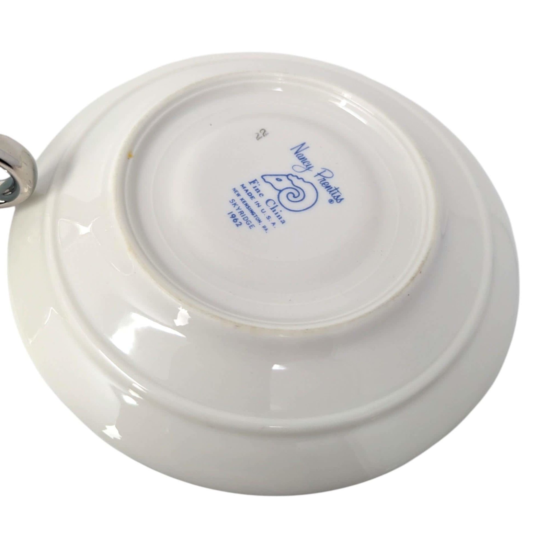 1962 Nancy Prentiss Tea Cup and Saucer Set - Set of 4