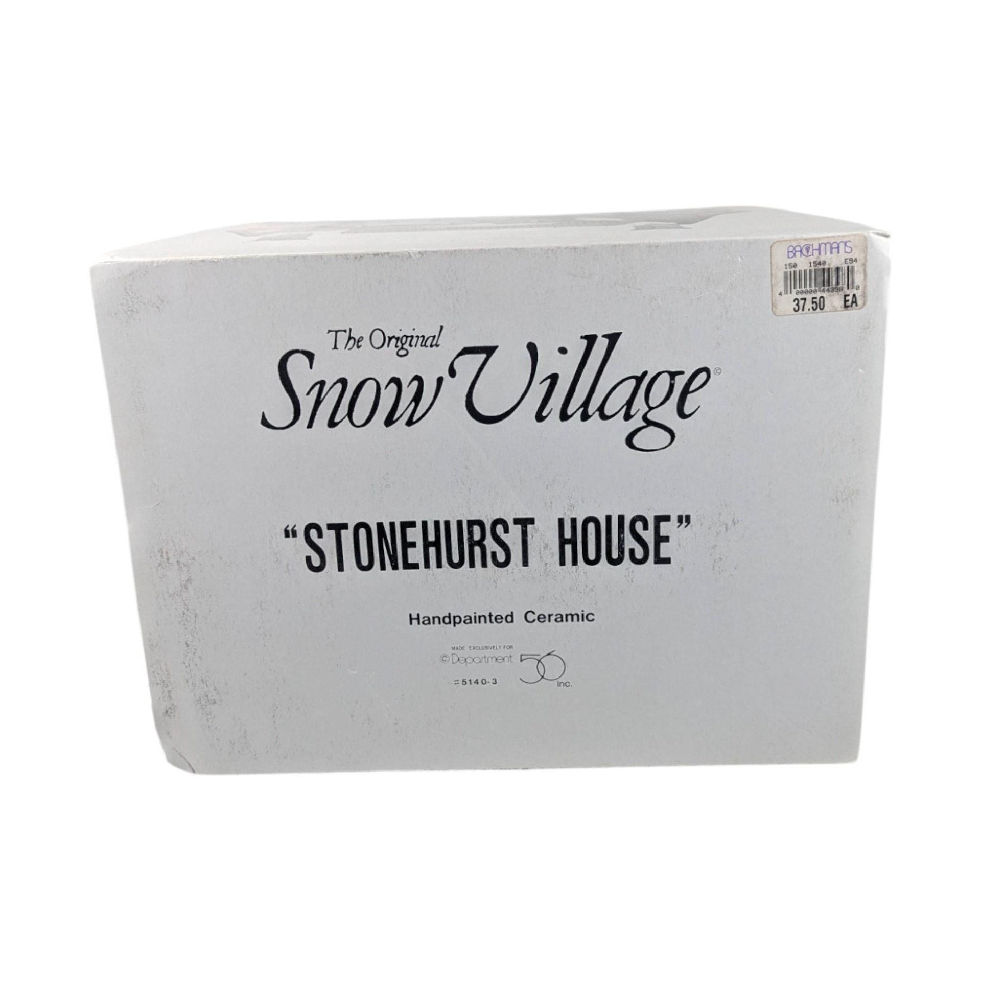 1988 'Stonehurst House' Dept 56 Snow Village Building