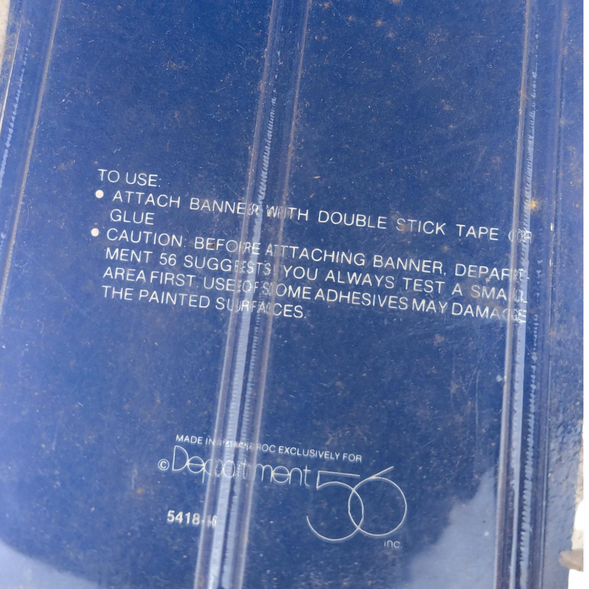 Vintage Dept 56 Snow Village Greetings Metal Signs Set