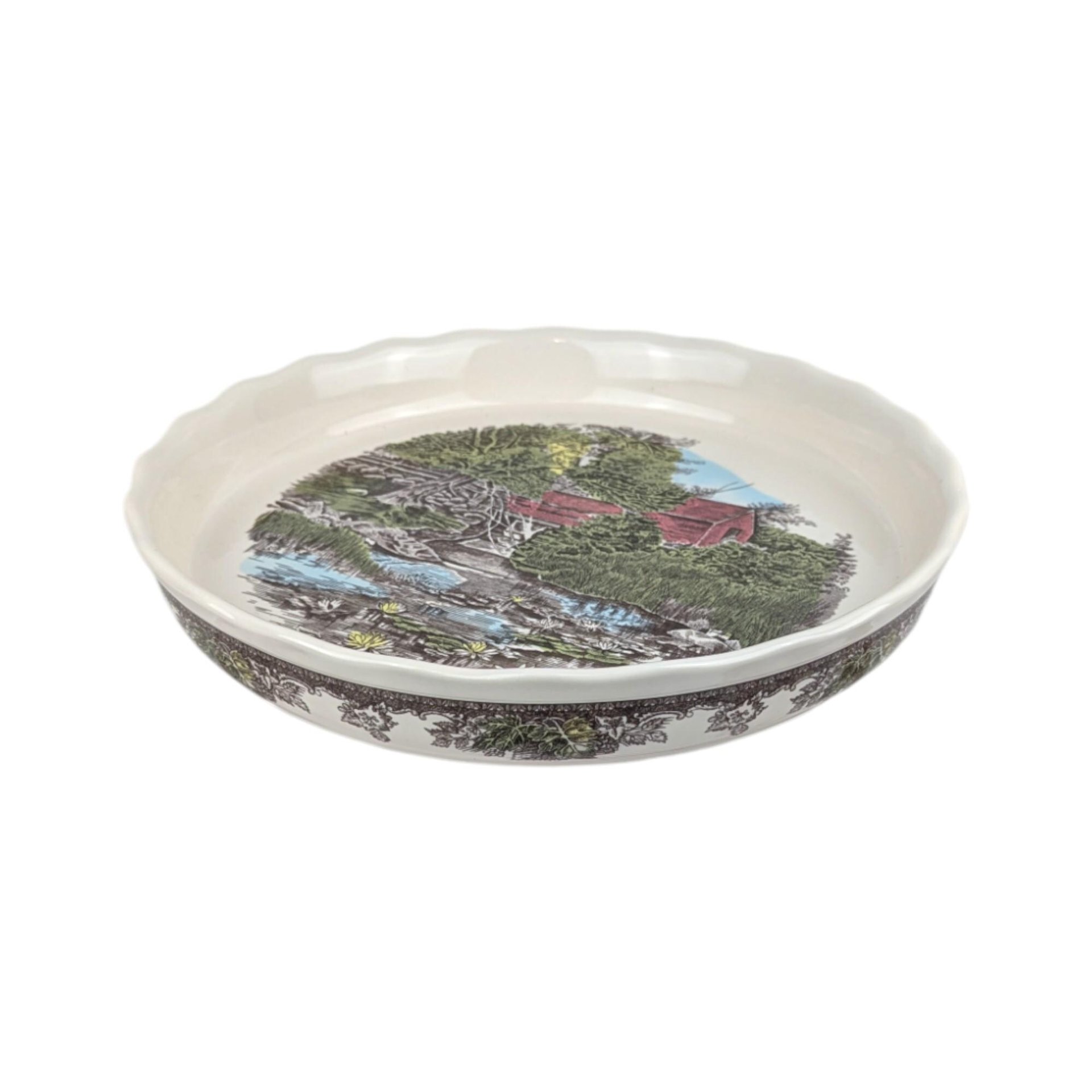 Vintage Johnson Bros Friendly Village Ceramic Pie Plate