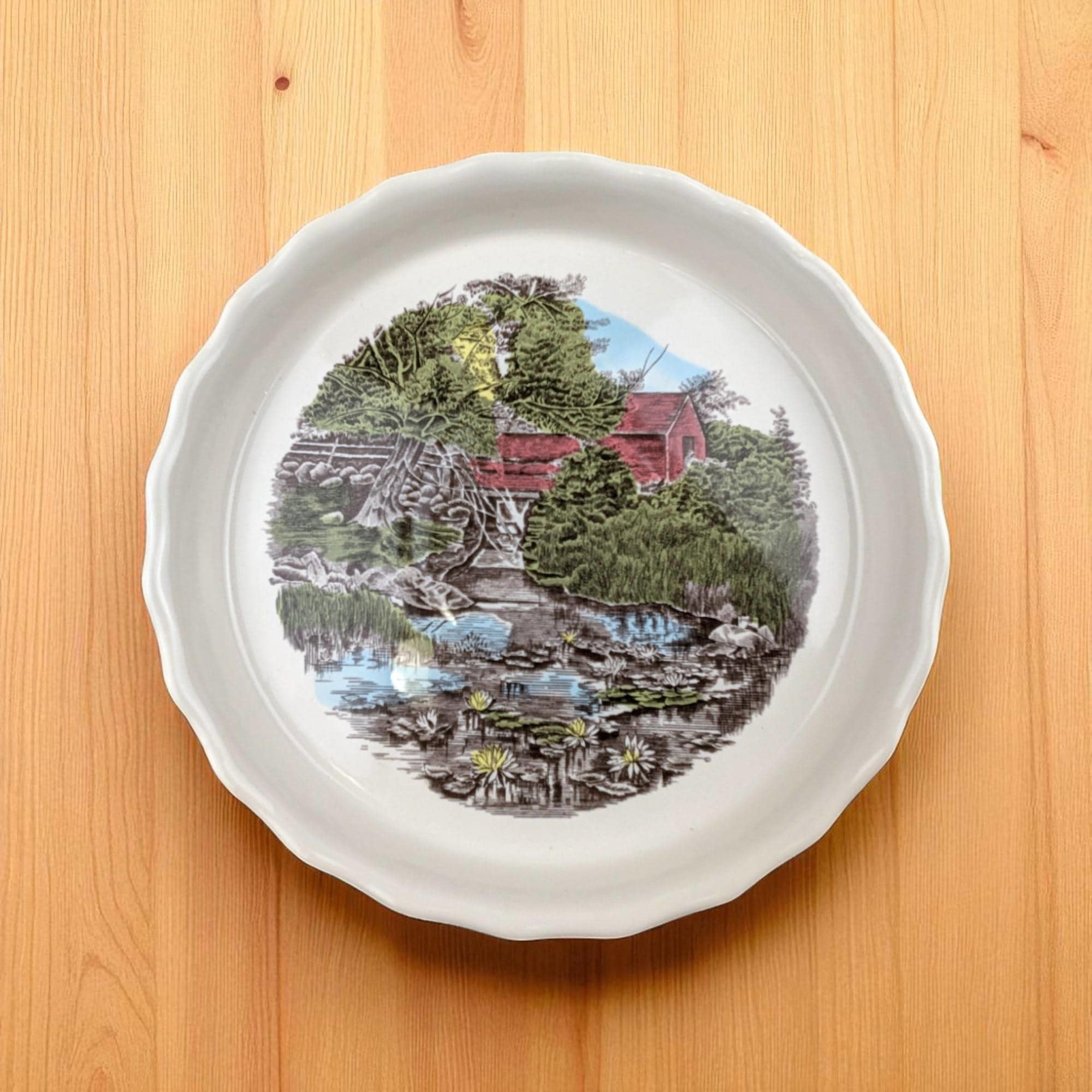 Vintage Johnson Bros Friendly Village Ceramic Pie Plate