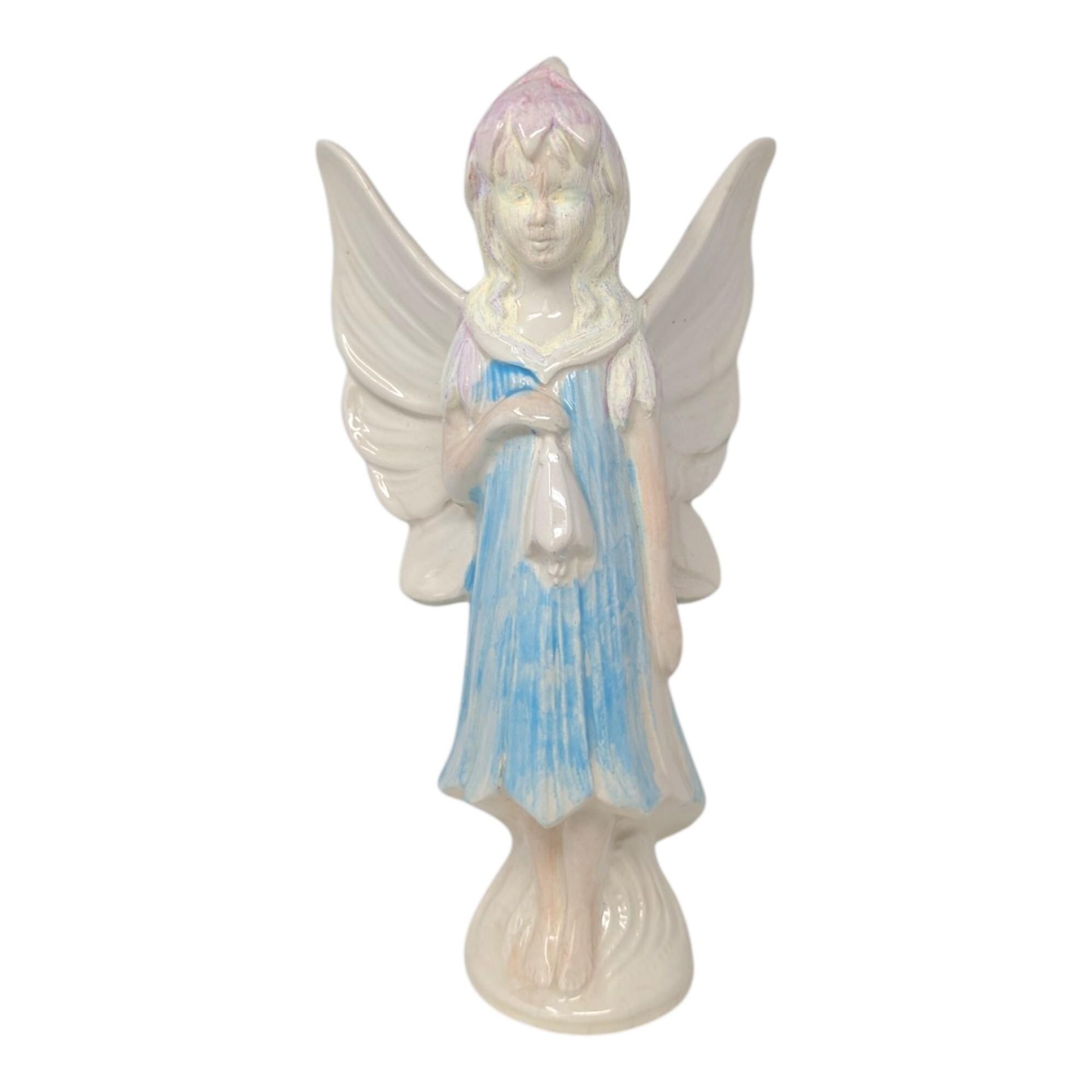 Vintage Hand Painted Ceramic Fairy Statue
