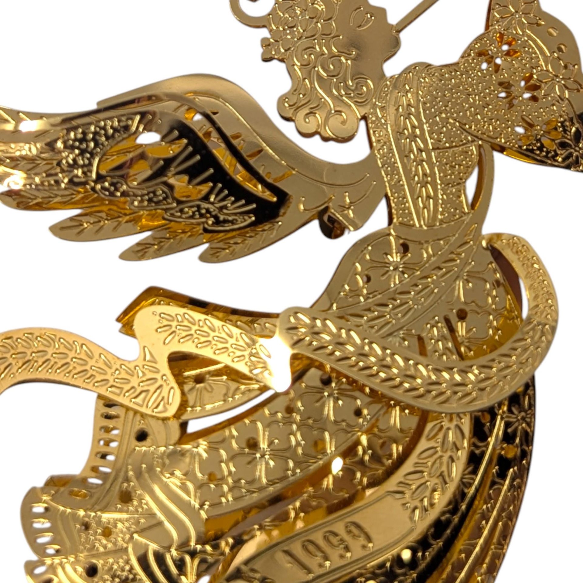 1999 Danbury Mint Millennium Angel Gold Ornament