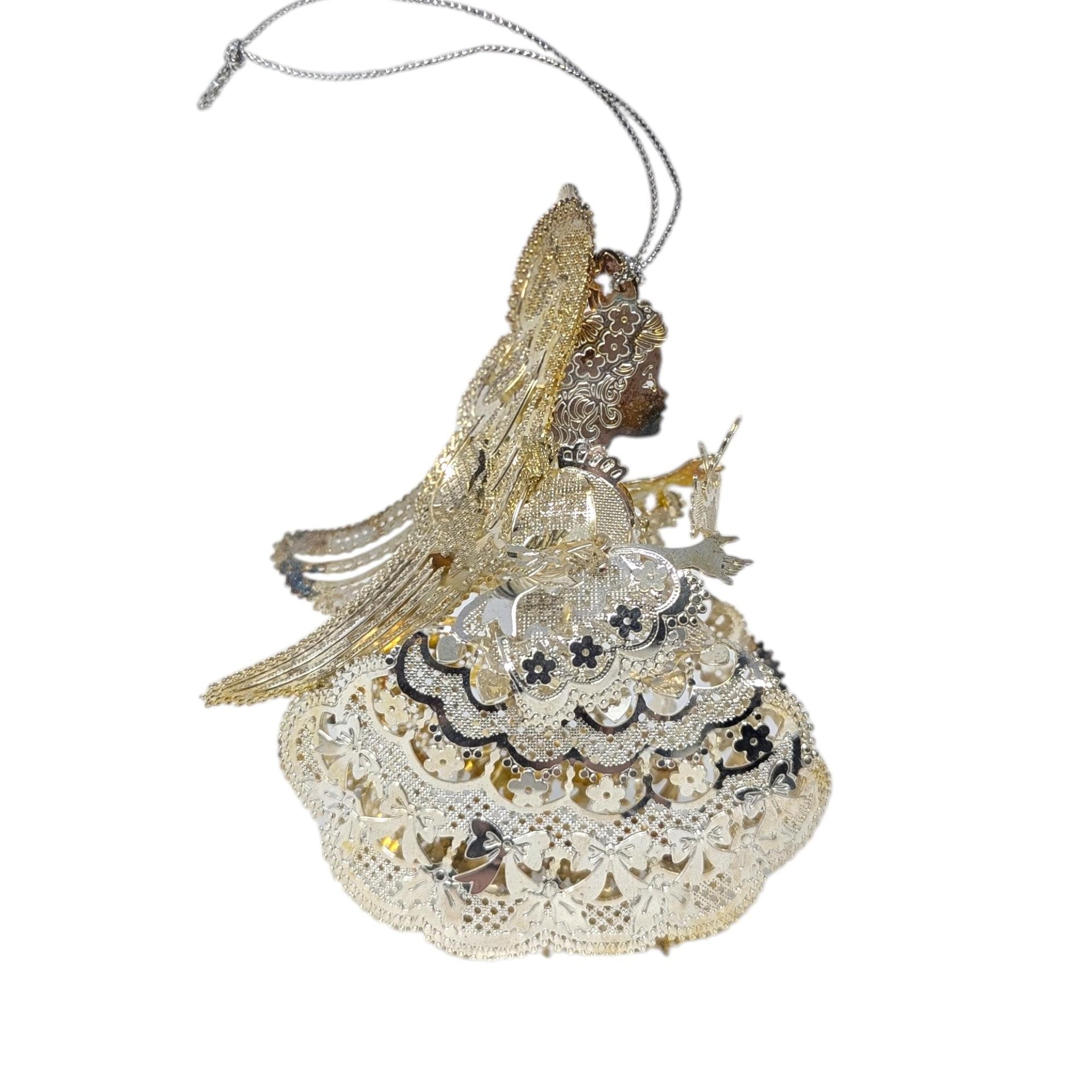 Vintage Silver Plated Praying Angel Ornament