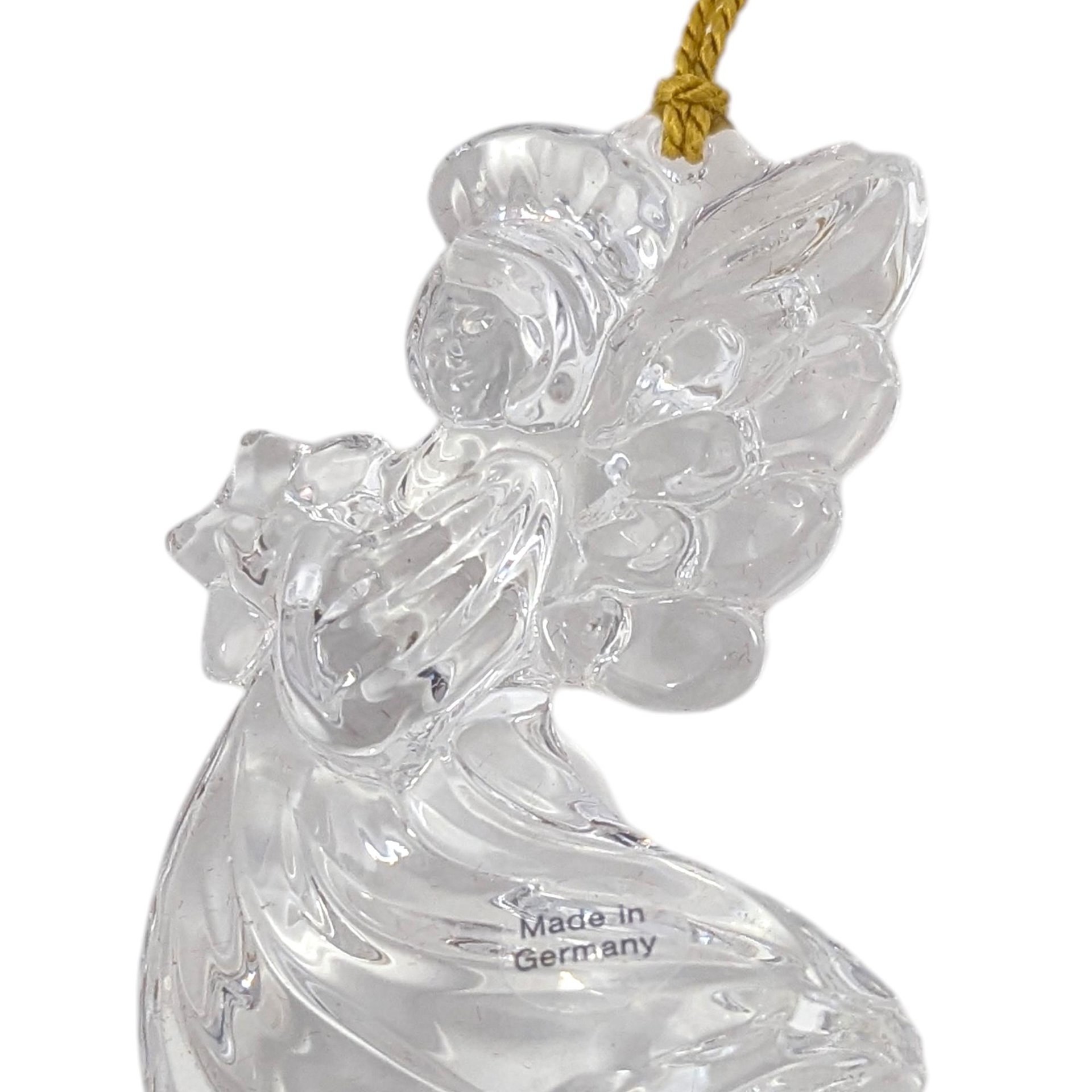Vintage Gorham Lead Crystal Angel Ornament